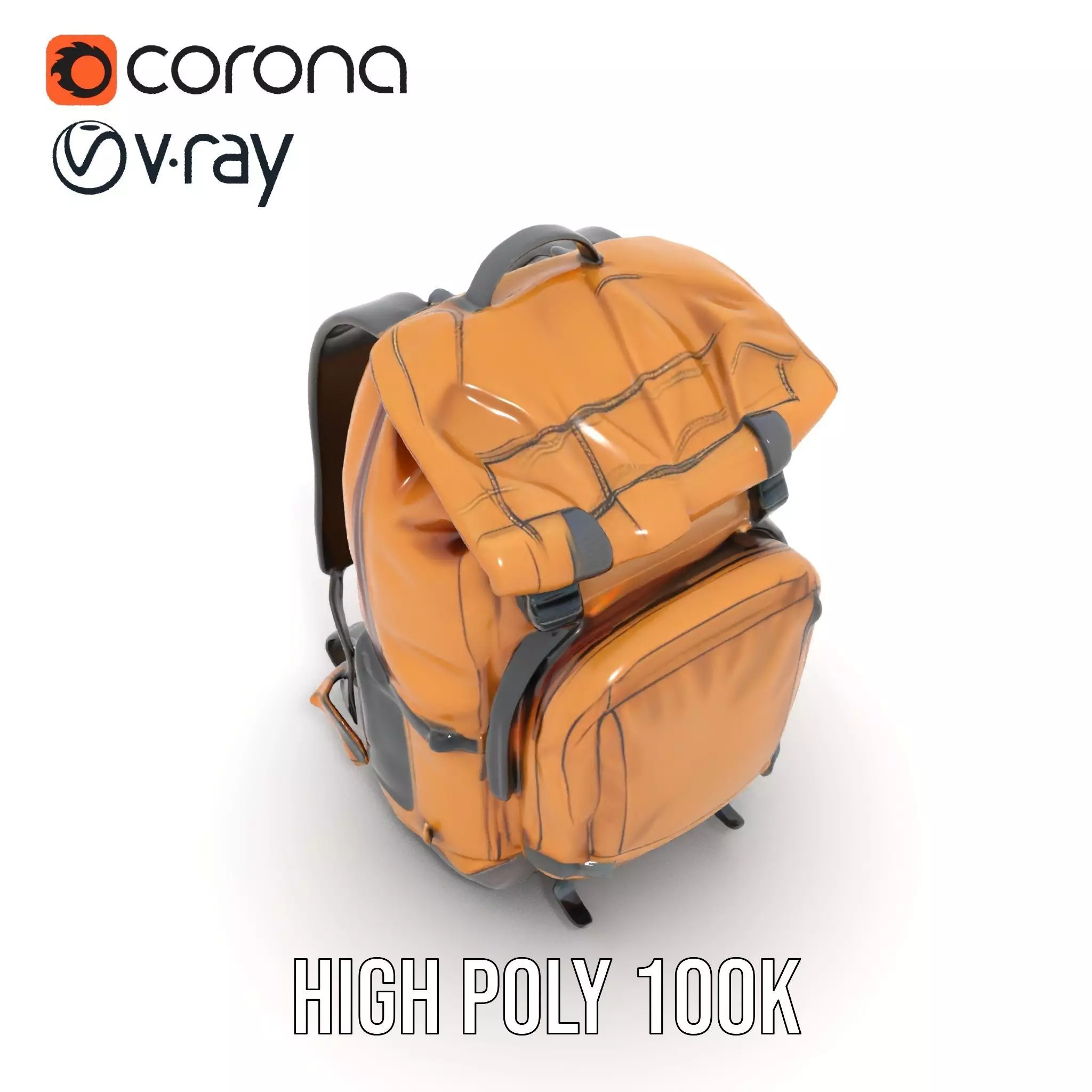 Canyon Tan Backpack model pack Low-poly 3D model_22
