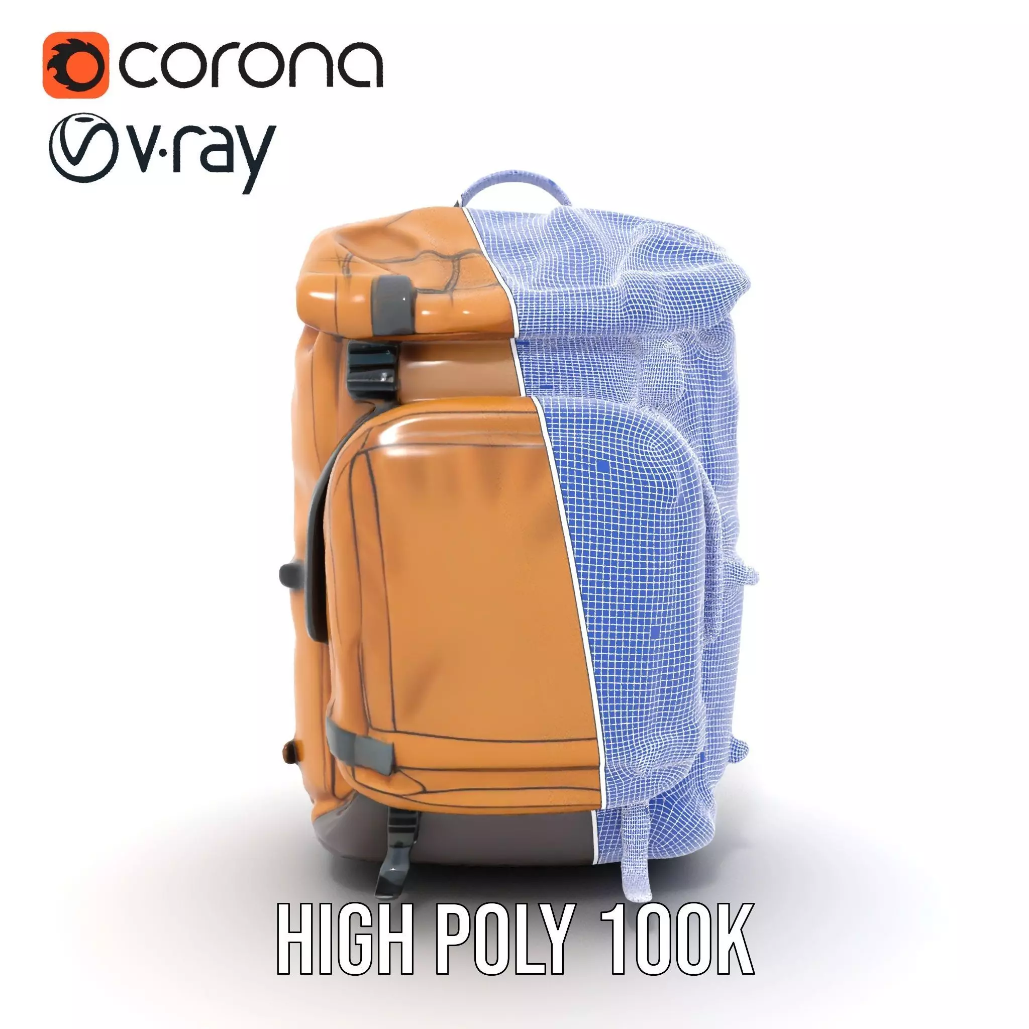 Canyon Tan Backpack model pack Low-poly 3D model_34
