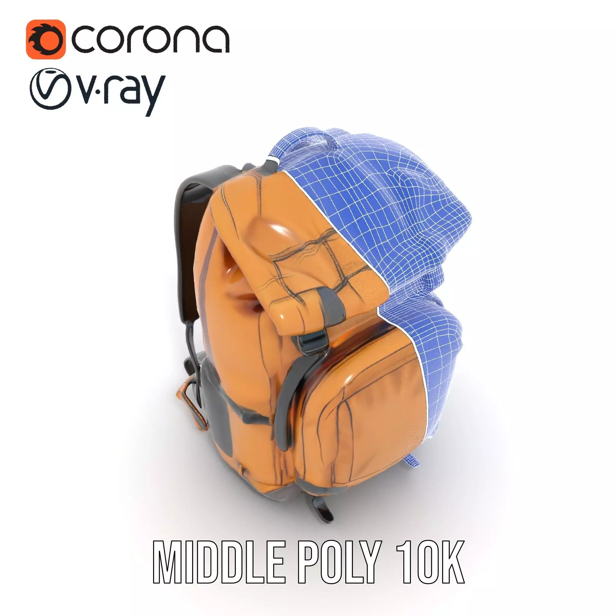 Canyon Tan Backpack model pack Low-poly 3D model_23