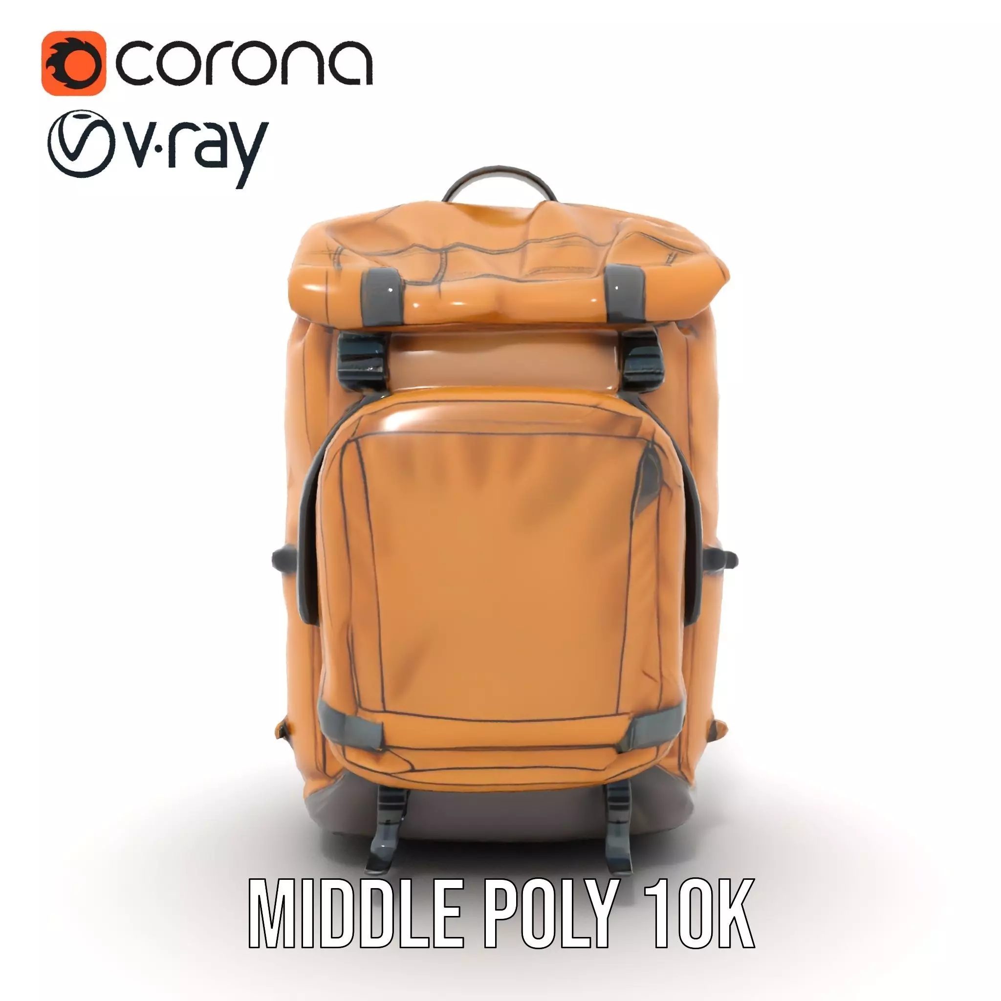 Canyon Tan Backpack model pack Low-poly 3D model_13