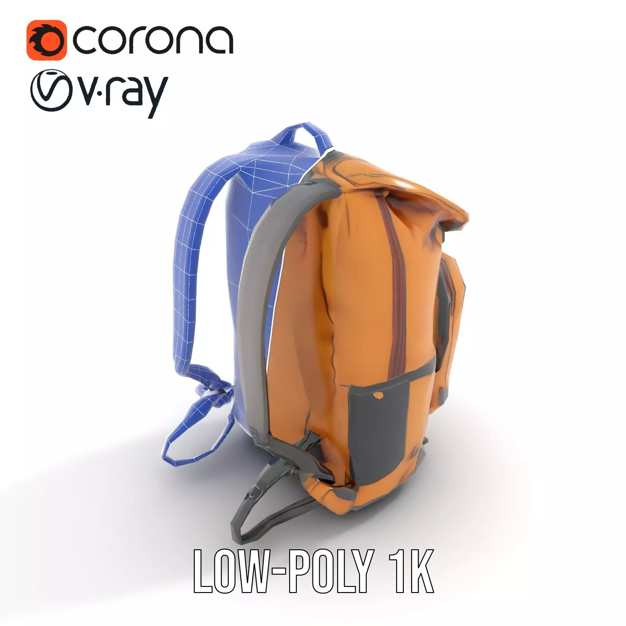 Canyon Tan Backpack model pack Low-poly 3D model_30