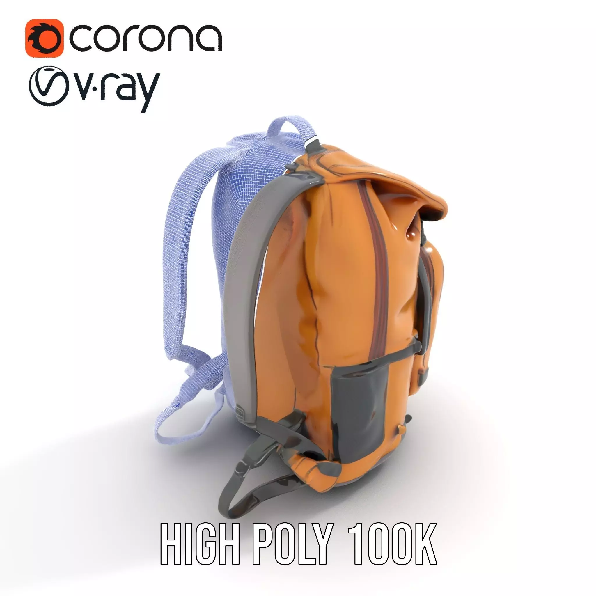 Canyon Tan Backpack model pack Low-poly 3D model_25