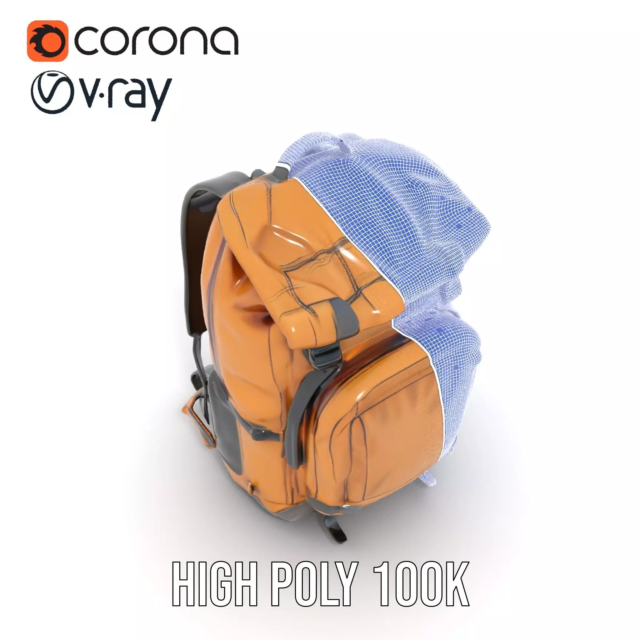 Canyon Tan Backpack model pack Low-poly 3D model_31
