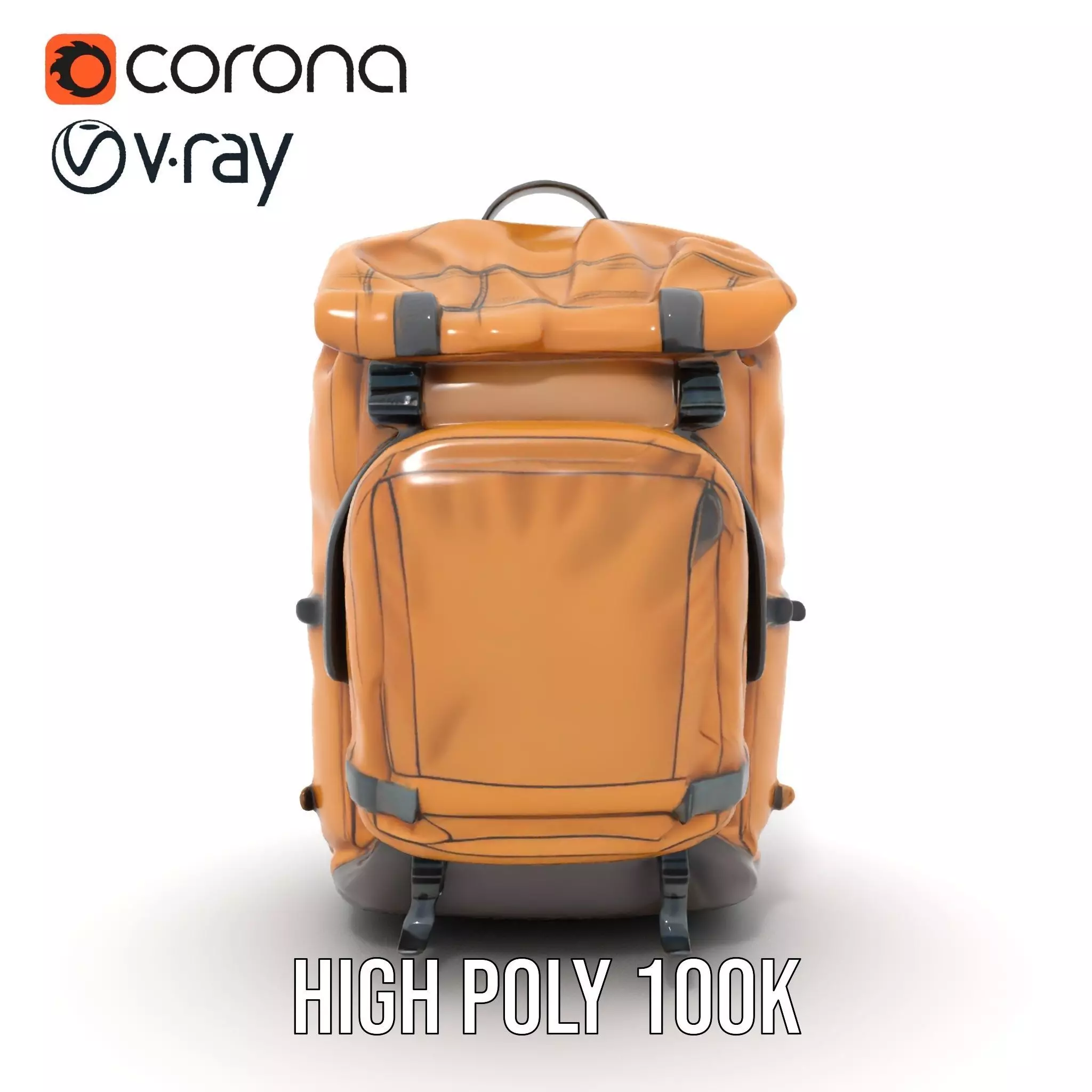 Canyon Tan Backpack model pack Low-poly 3D model_32
