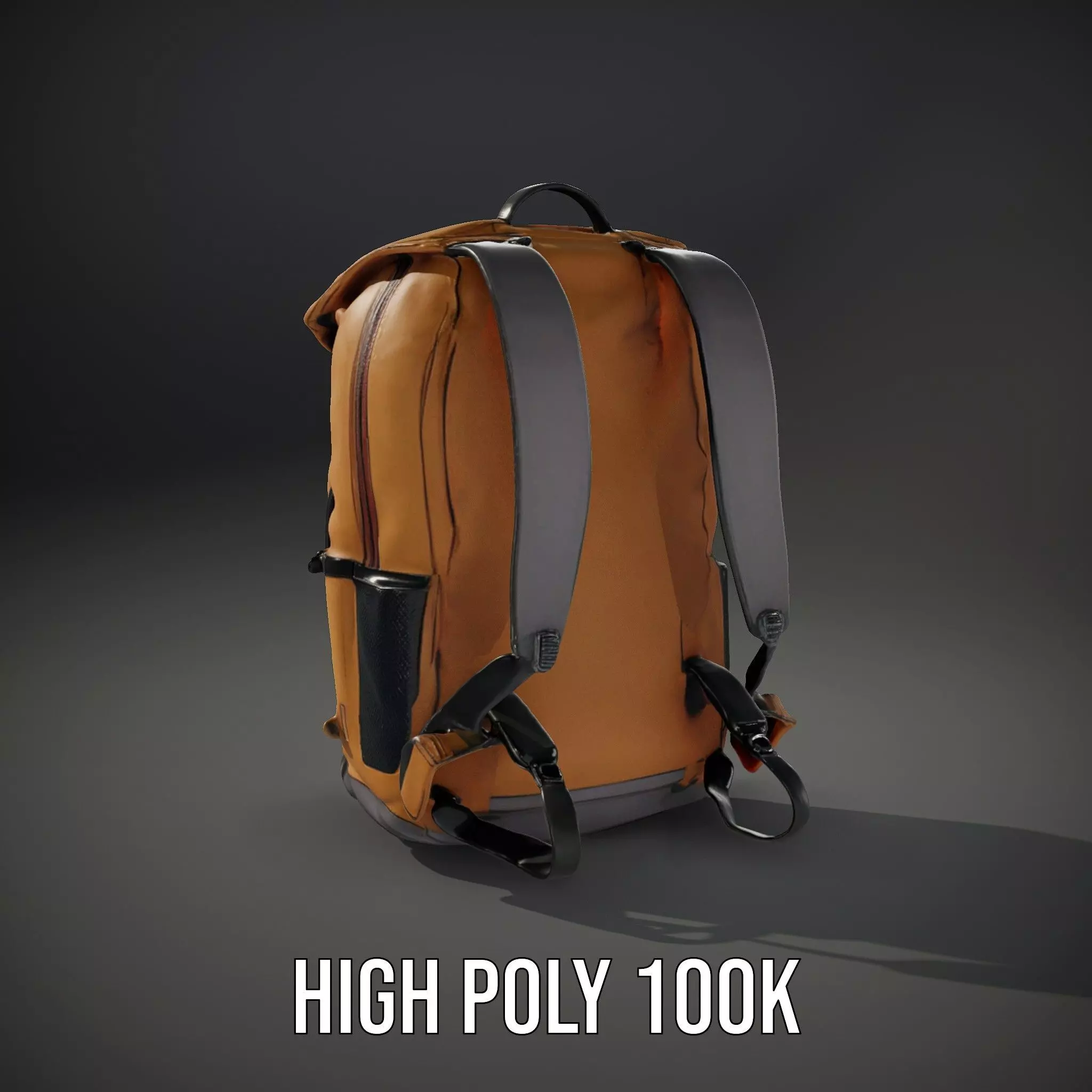 Canyon Tan Backpack model pack Low-poly 3D model_8