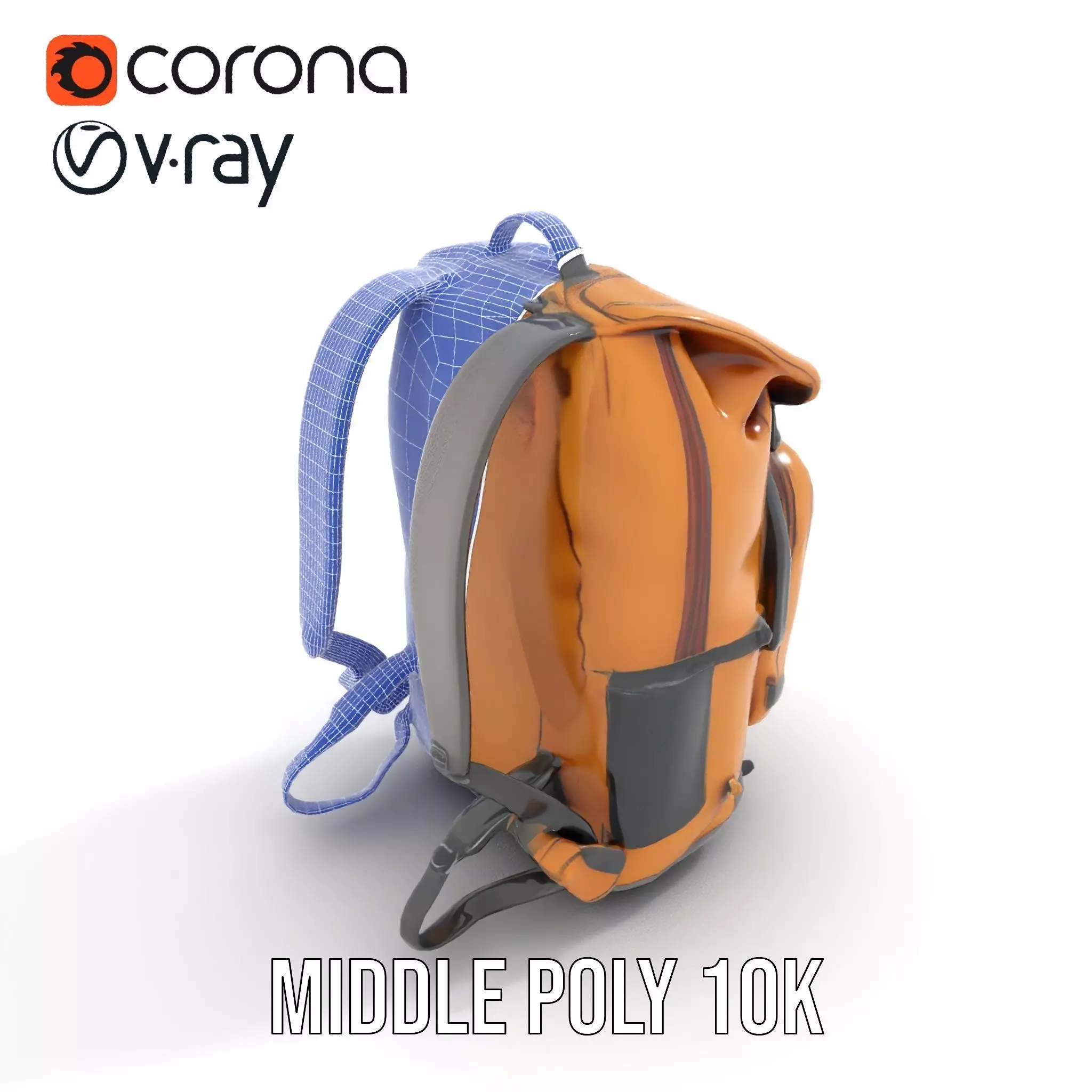 Canyon Tan Backpack model pack Low-poly 3D model_20