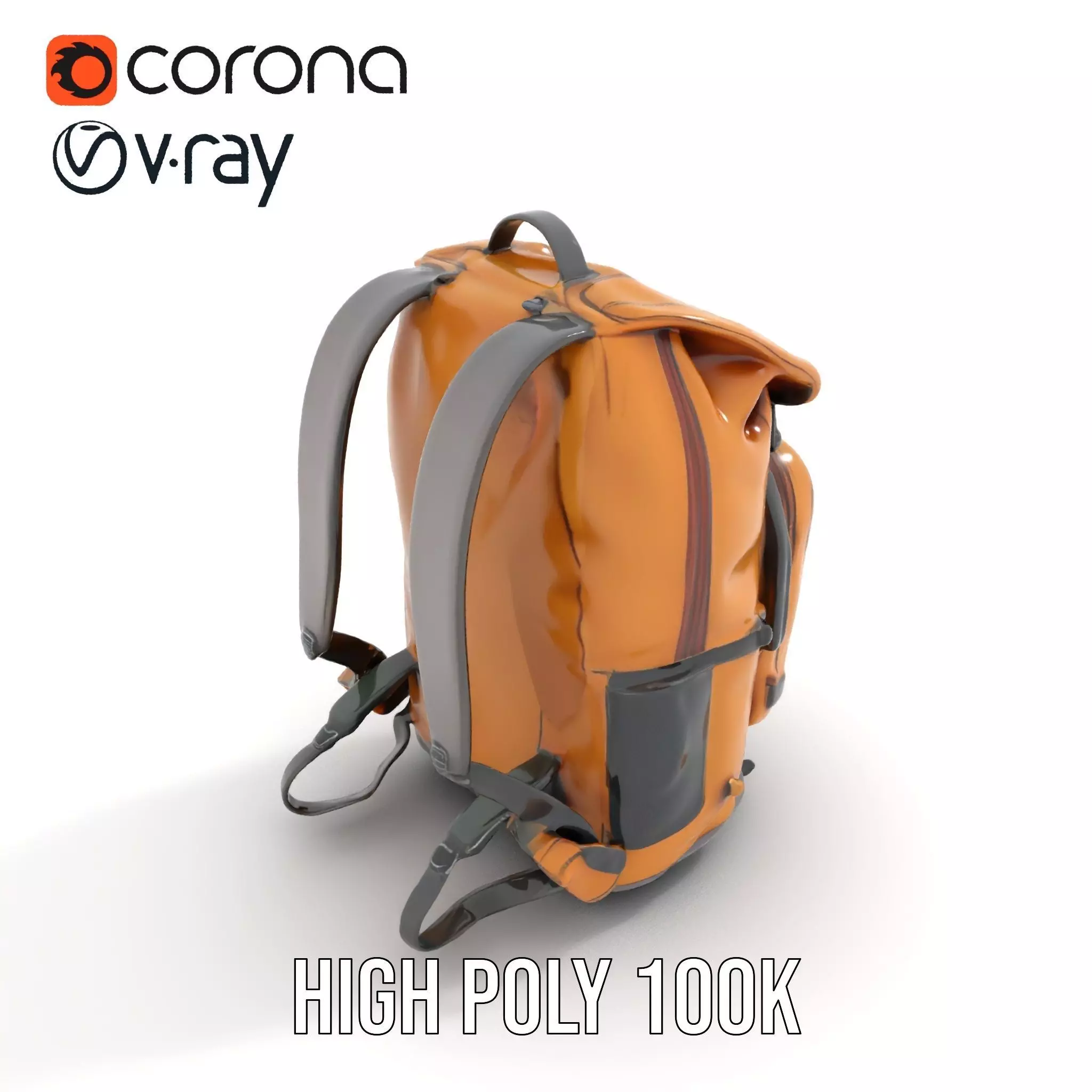 Canyon Tan Backpack model pack Low-poly 3D model_15
