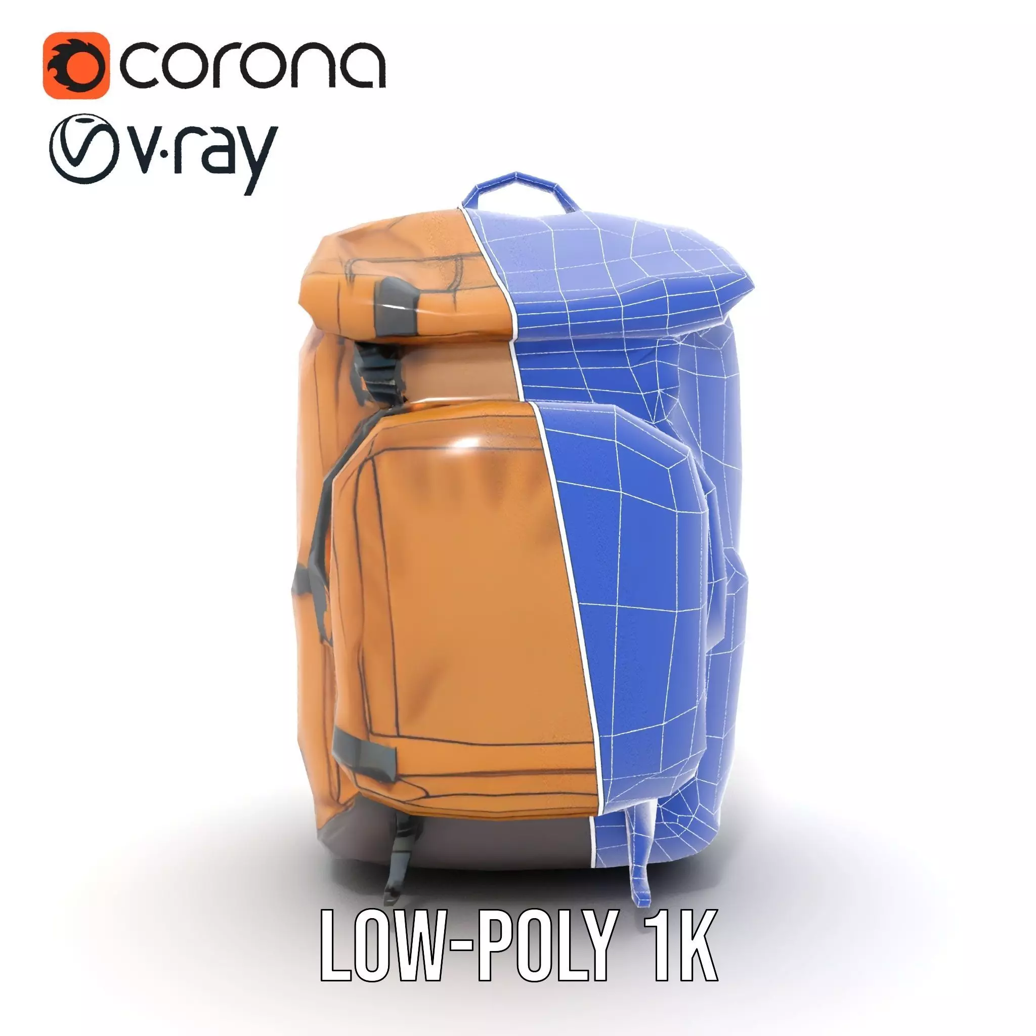 Canyon Tan Backpack model pack Low-poly 3D model_19