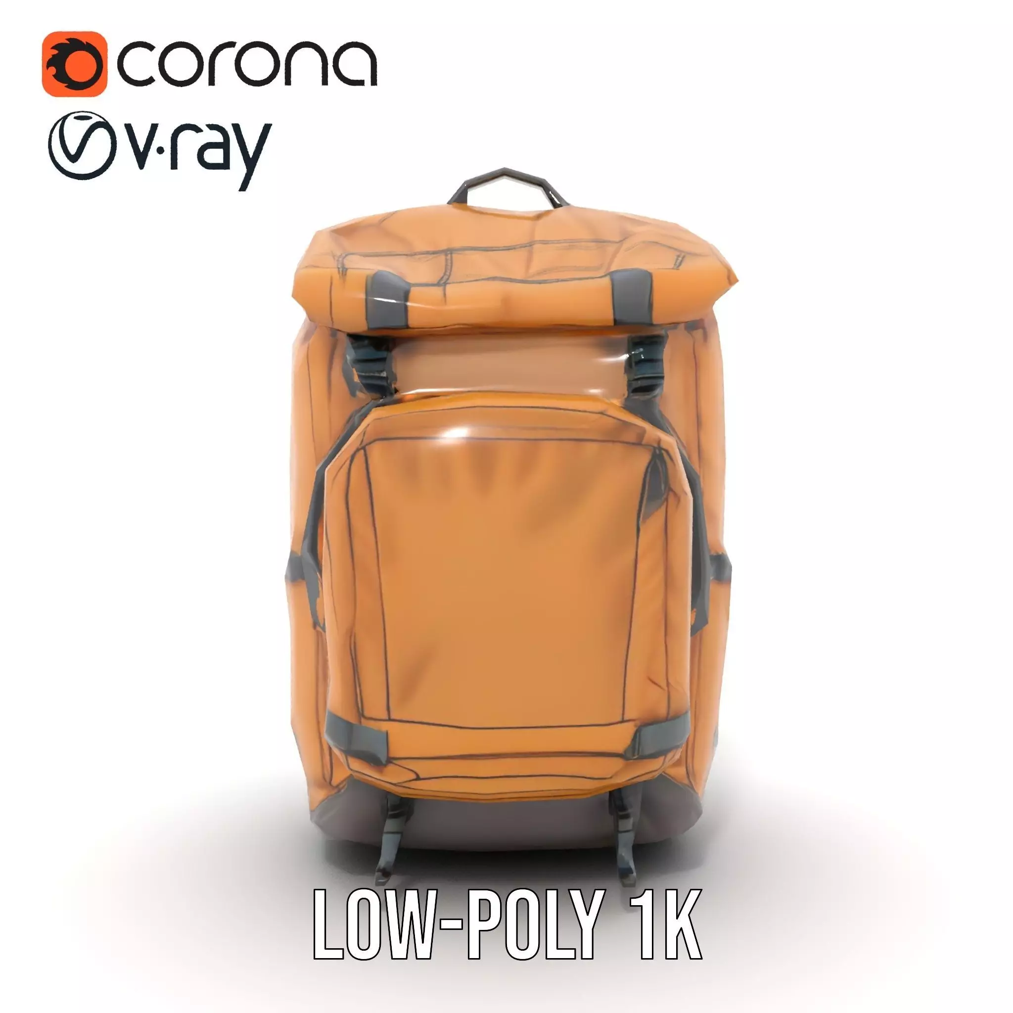 Canyon Tan Backpack model pack Low-poly 3D model_17