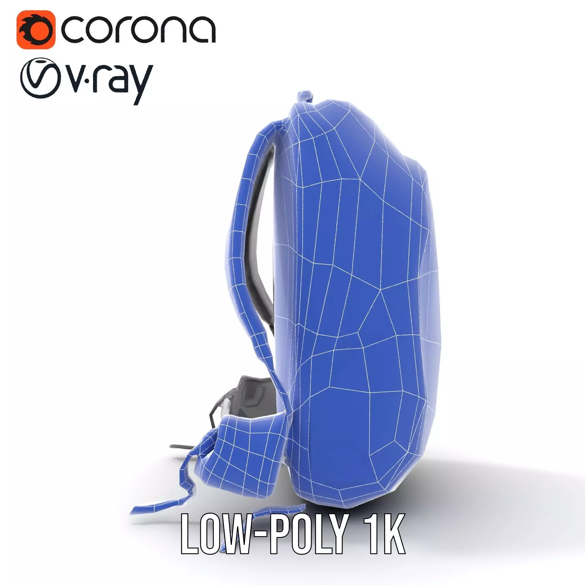 Black Tactical Backpack model pack Low-poly 3D model_26