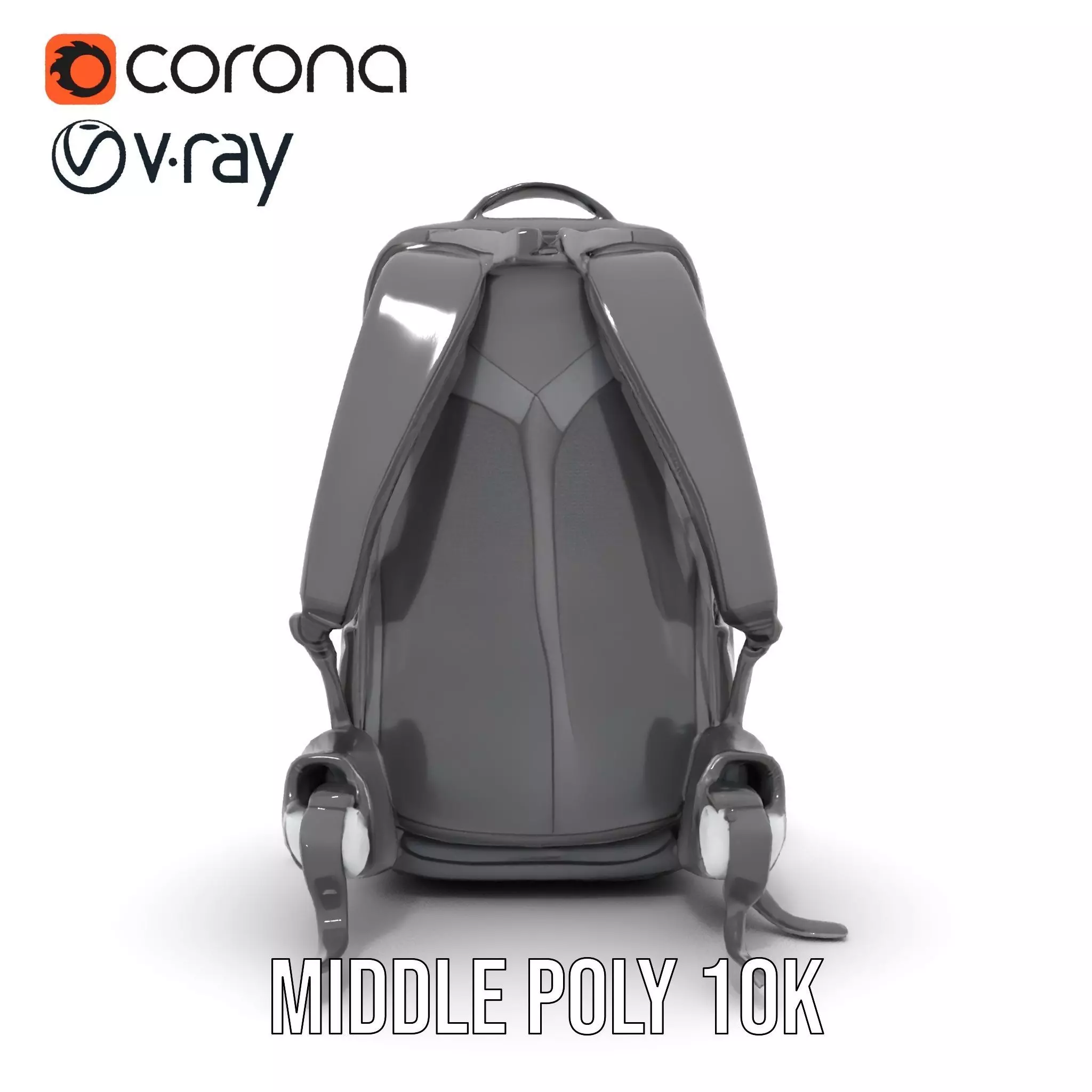 Black Tactical Backpack model pack Low-poly 3D model_17