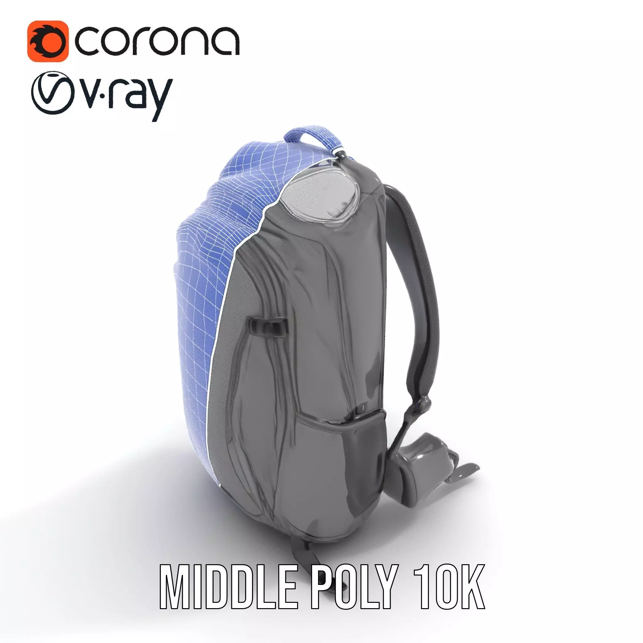 Black Tactical Backpack model pack Low-poly 3D model_19