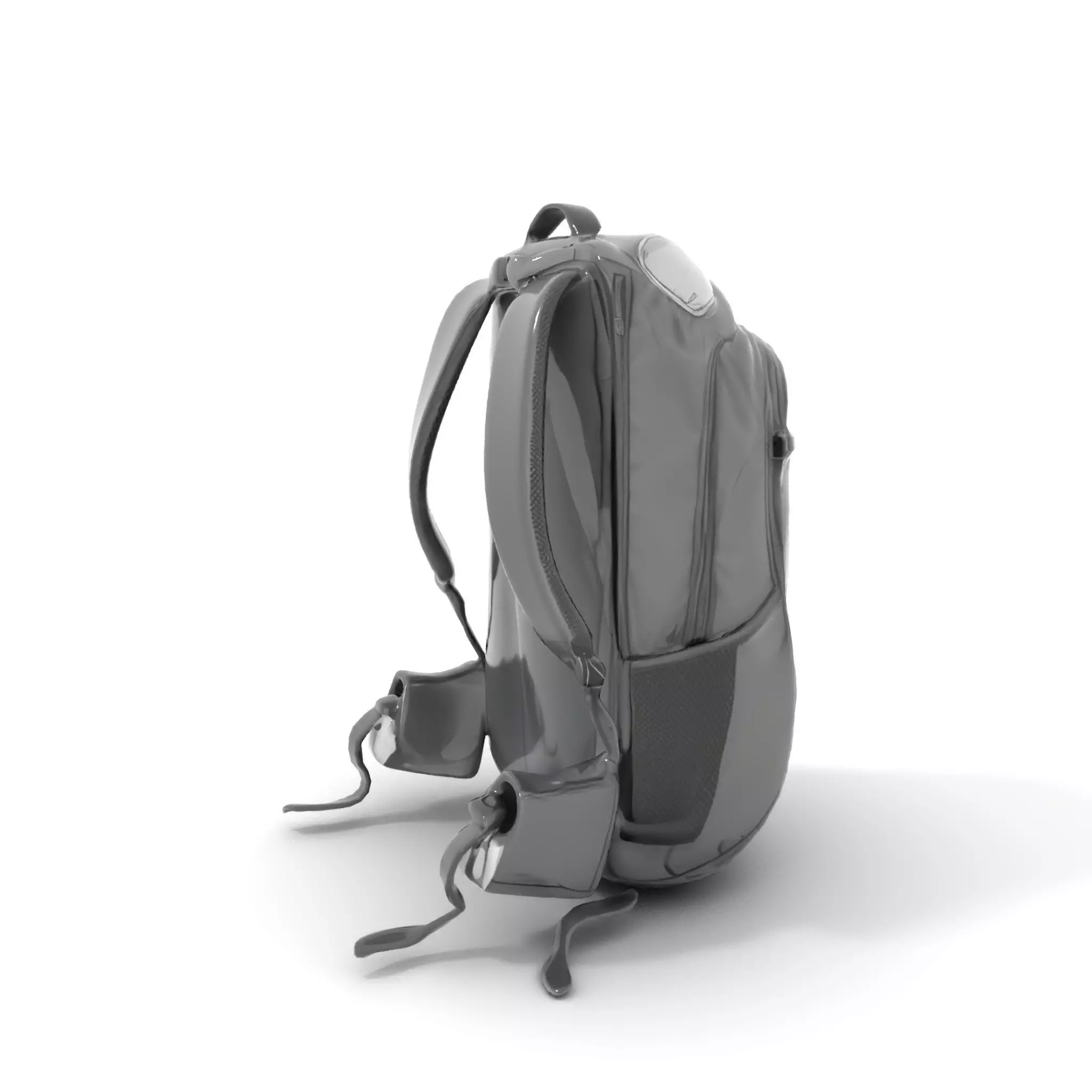 Black Tactical Backpack model pack Low-poly 3D model_14