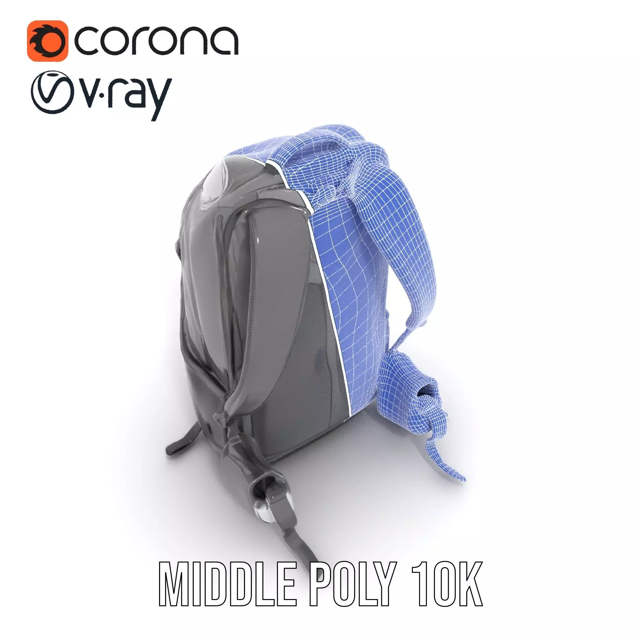 Black Tactical Backpack model pack Low-poly 3D model_25