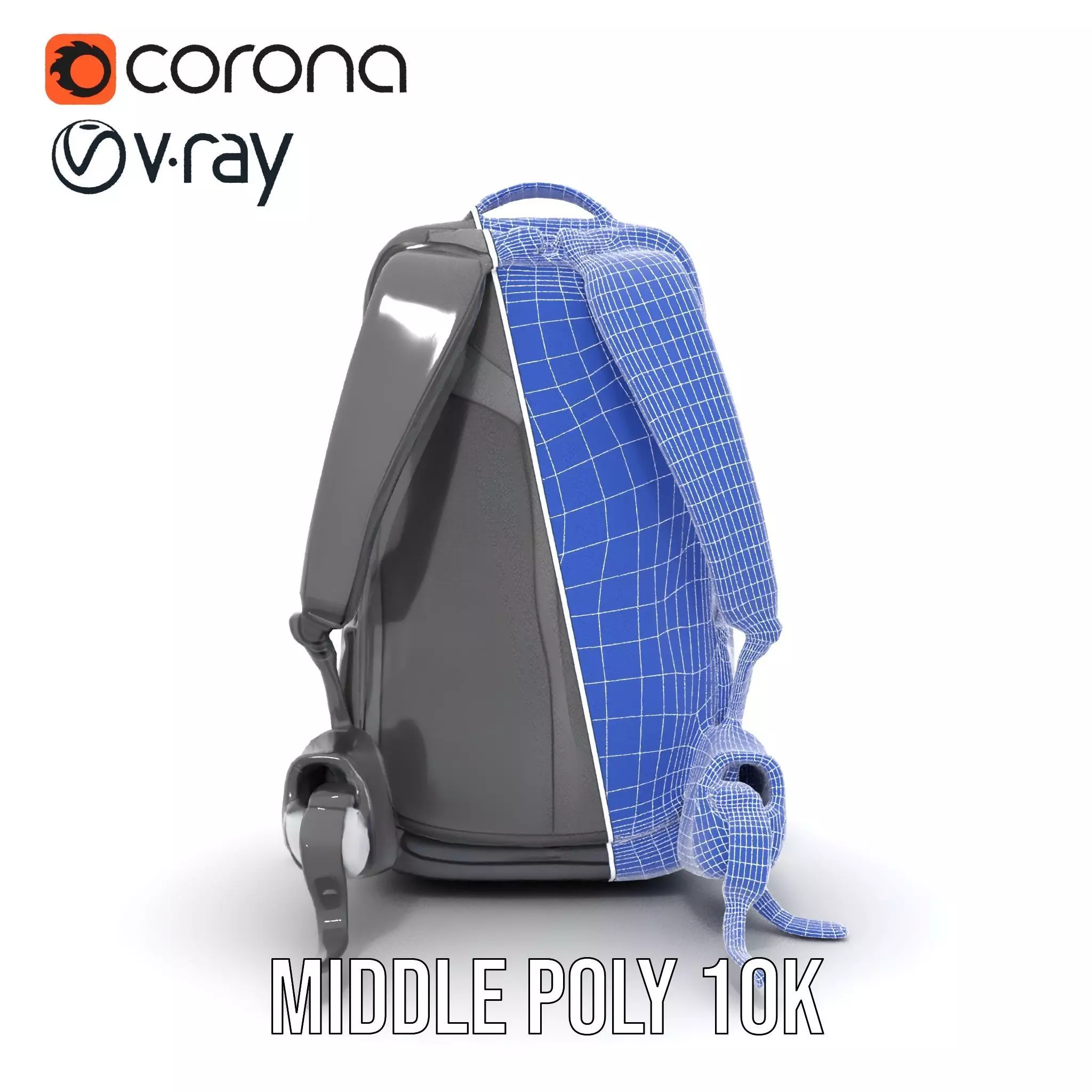 Black Tactical Backpack model pack Low-poly 3D model_31