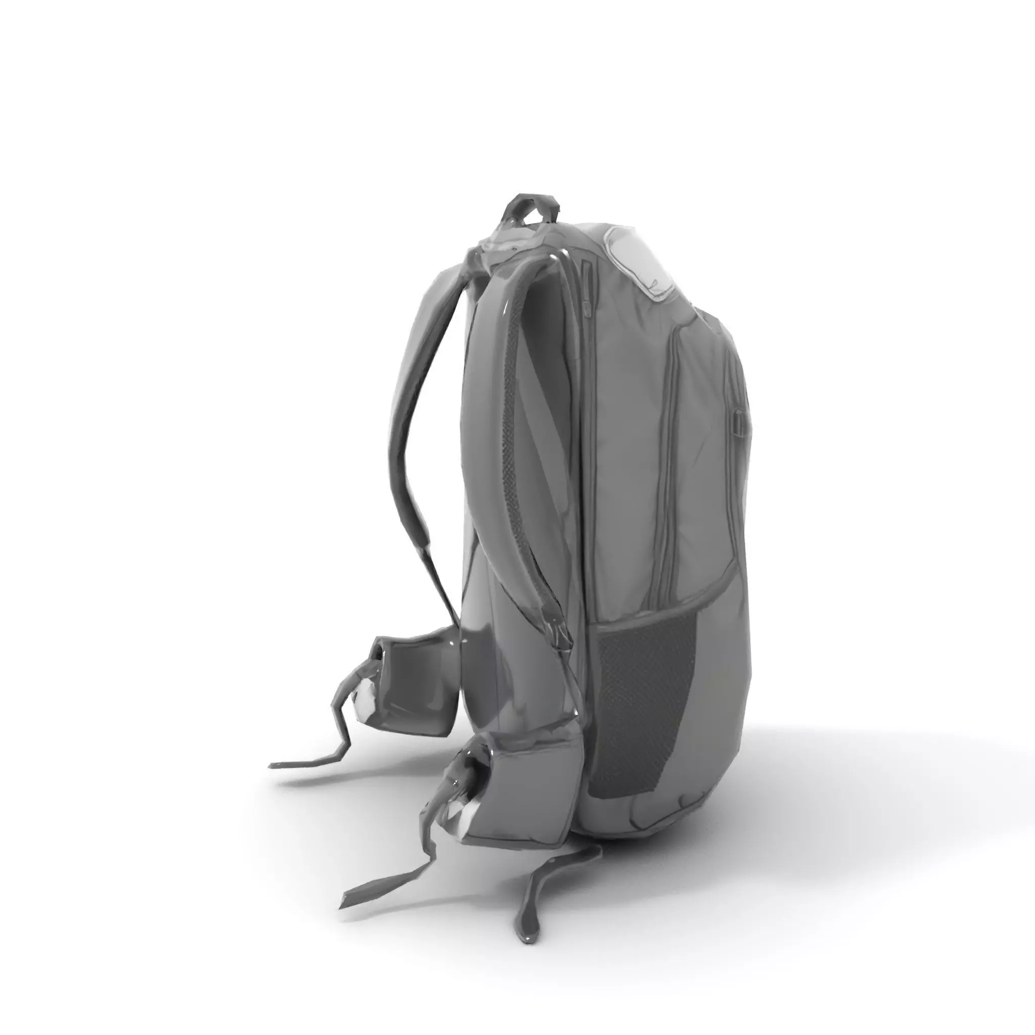 Black Tactical Backpack model pack Low-poly 3D model_13