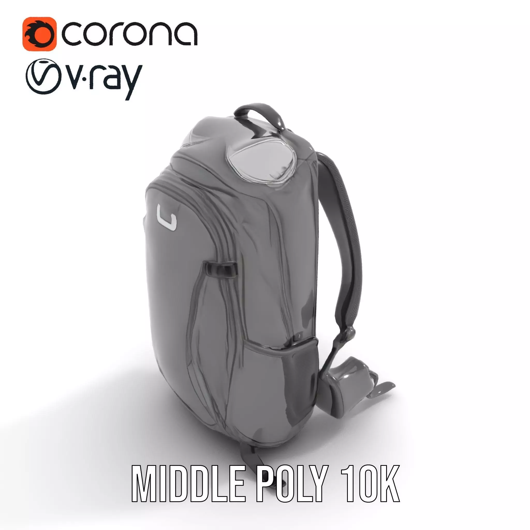 Black Tactical Backpack model pack Low-poly 3D model_12