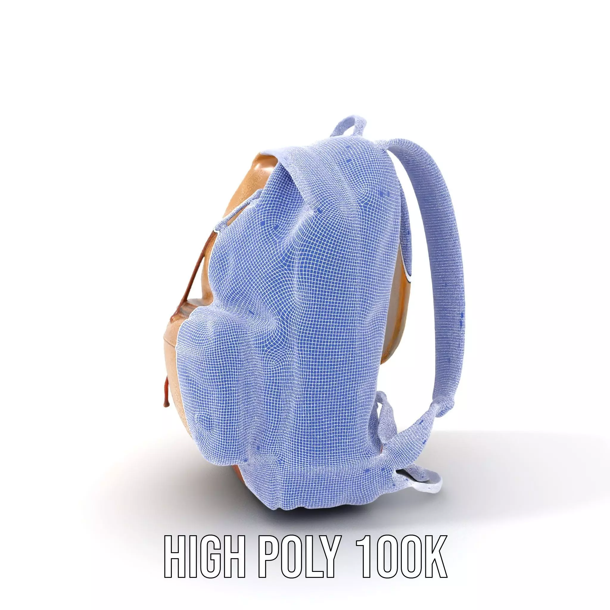 Tan Backpack model pack Low-poly 3D model_4