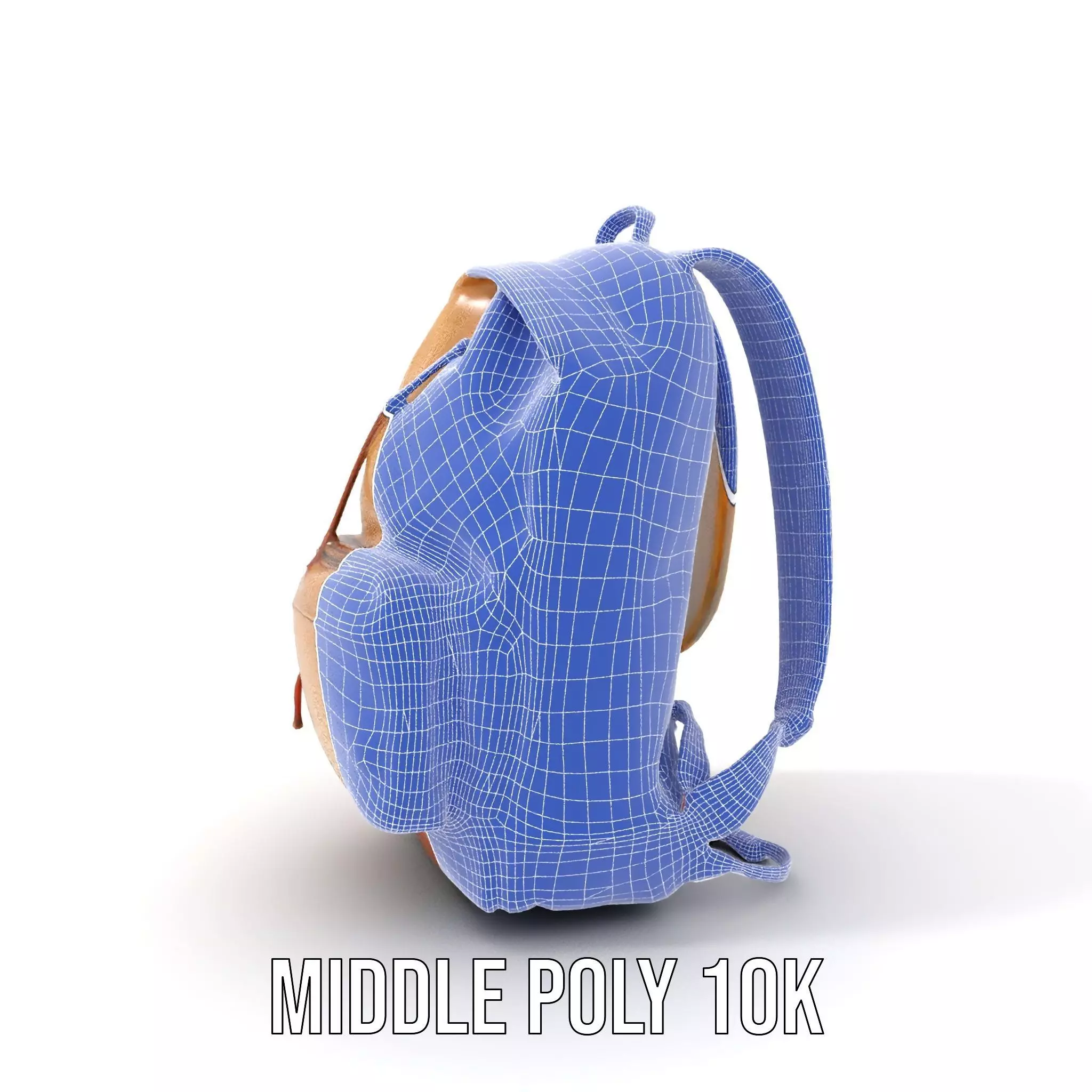 Tan Backpack model pack Low-poly 3D model_6