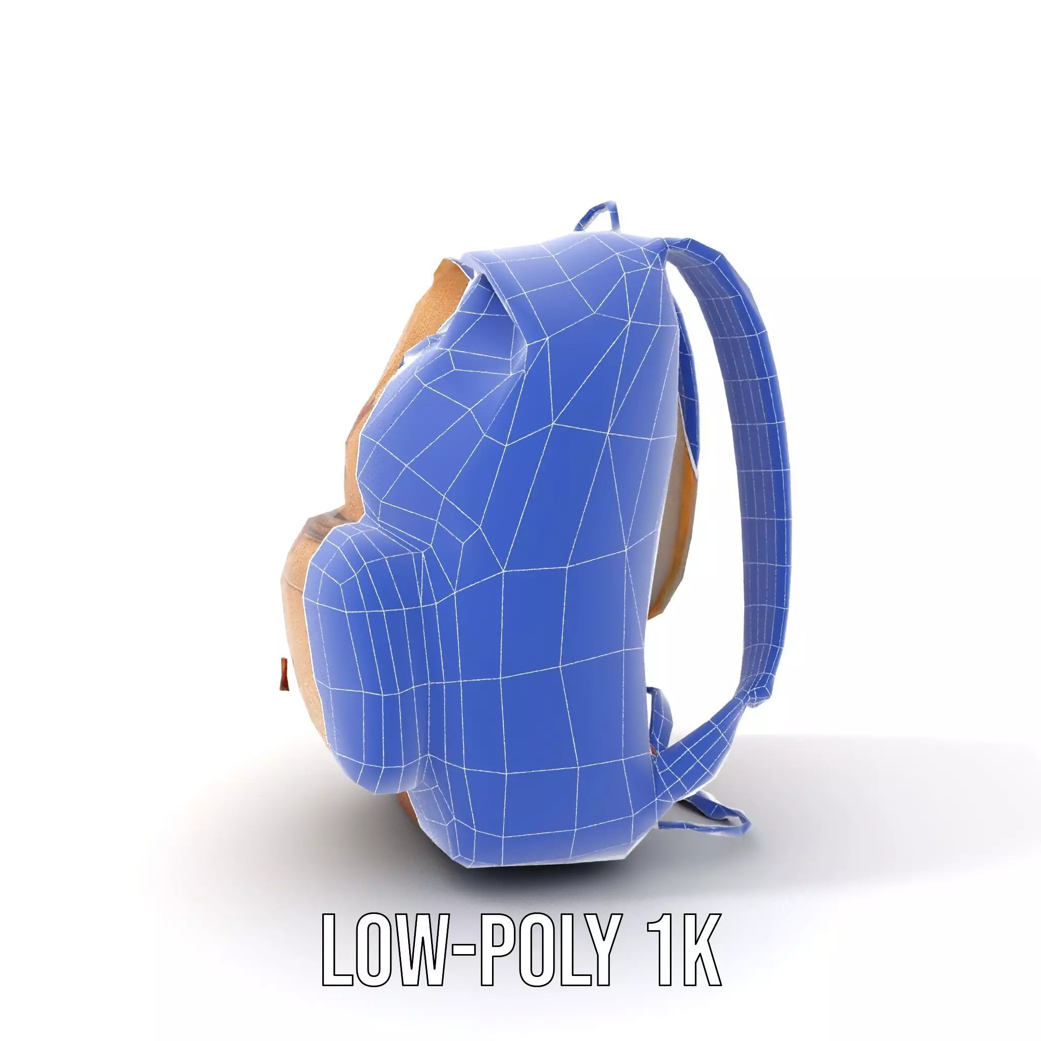 Tan Backpack model pack Low-poly 3D model_13