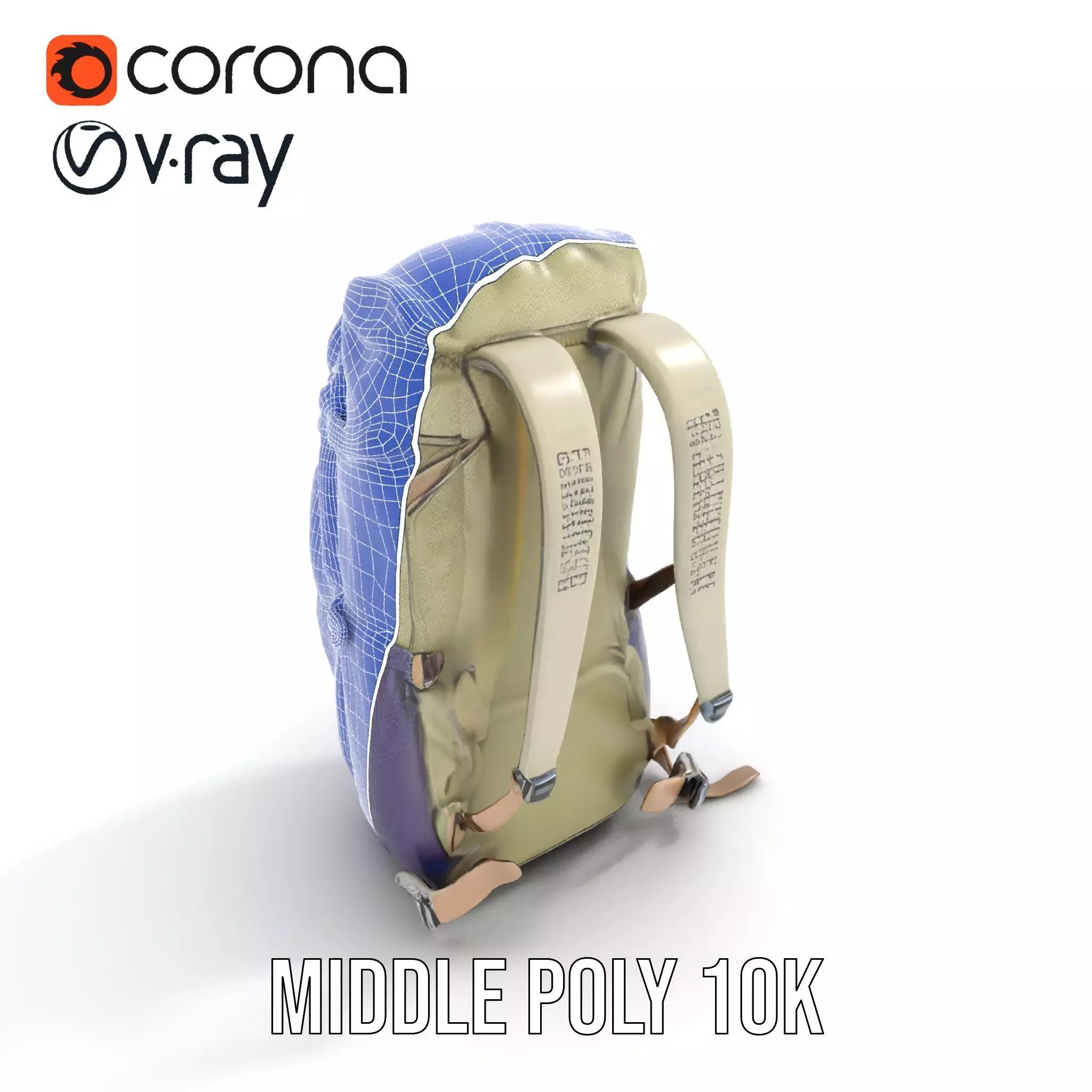 Adventure Green Backpack model pack Low-poly 3D model_28
