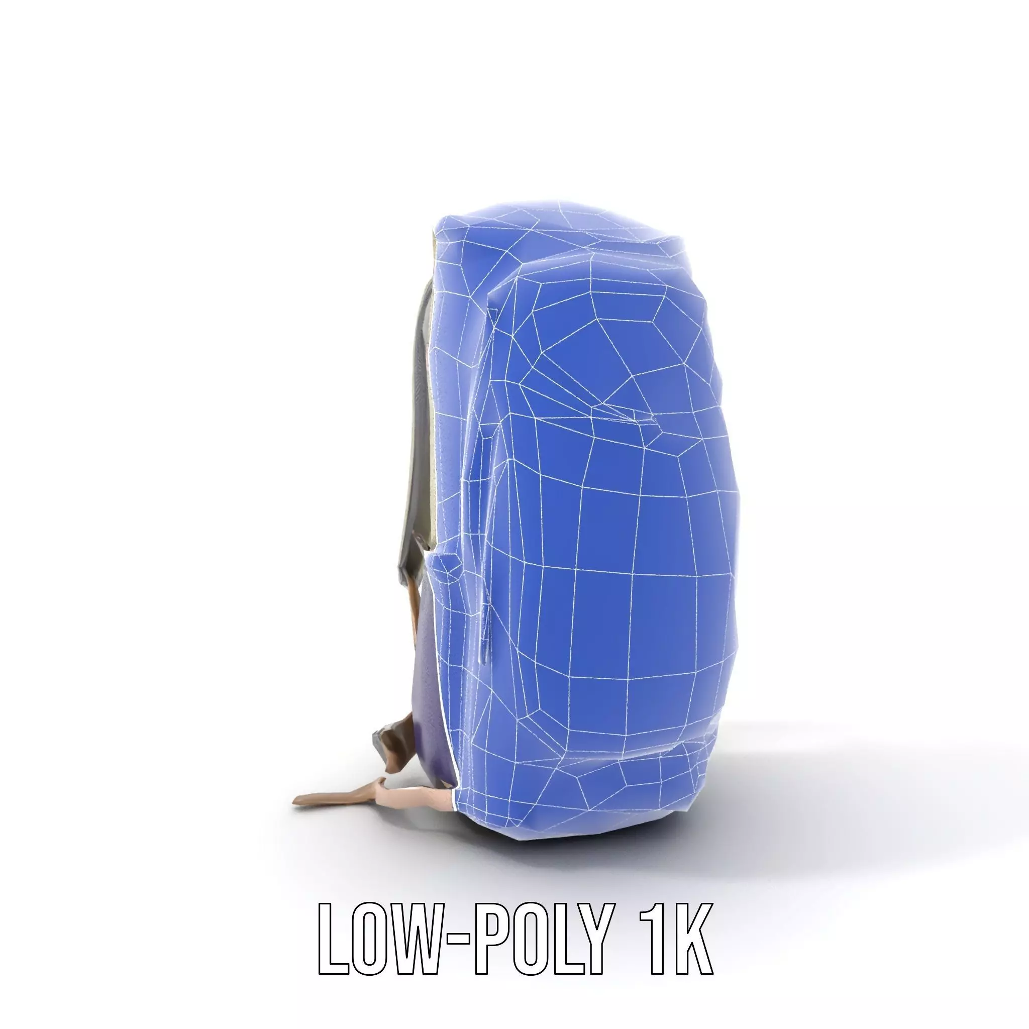 Adventure Green Backpack model pack Low-poly 3D model_13