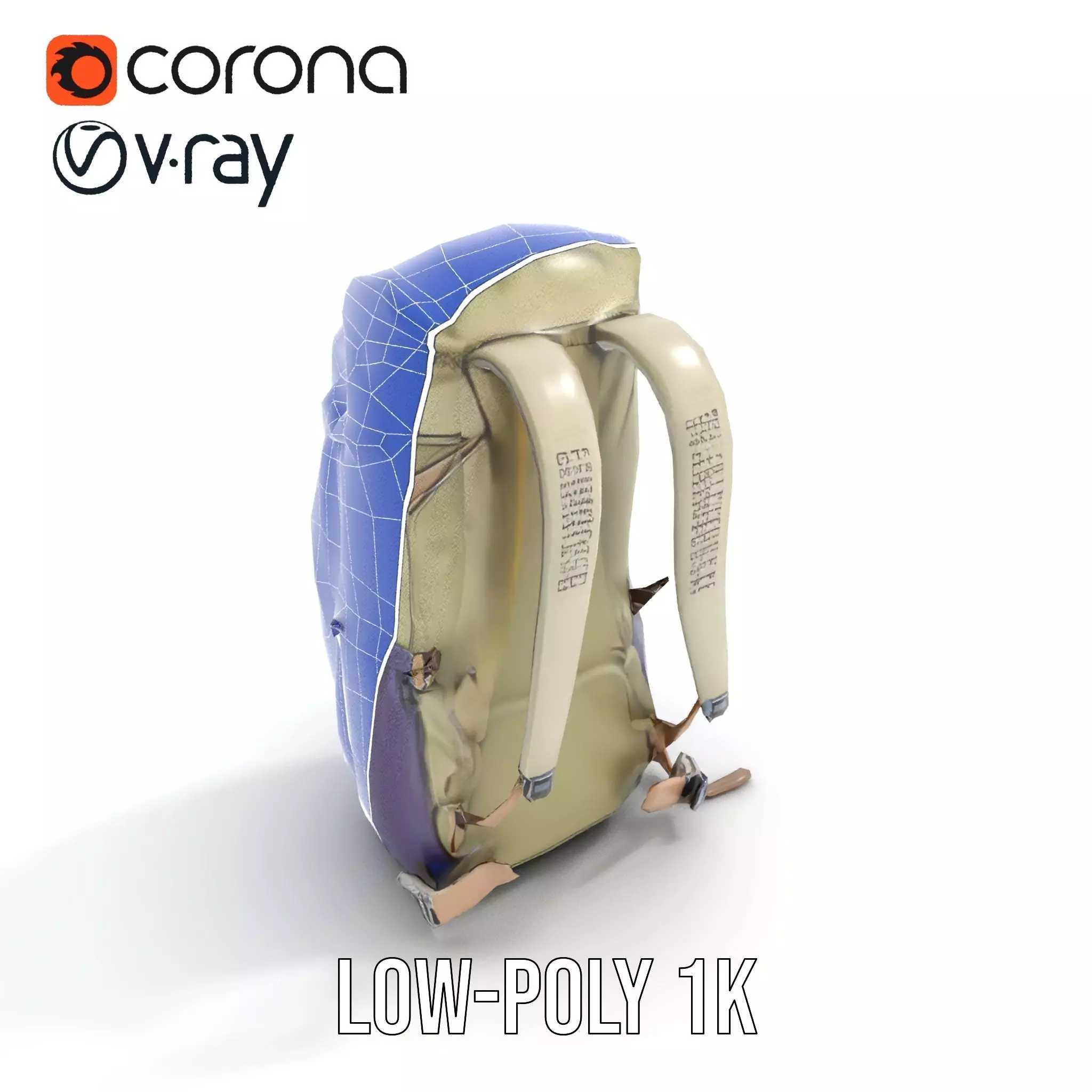 Adventure Green Backpack model pack Low-poly 3D model_29