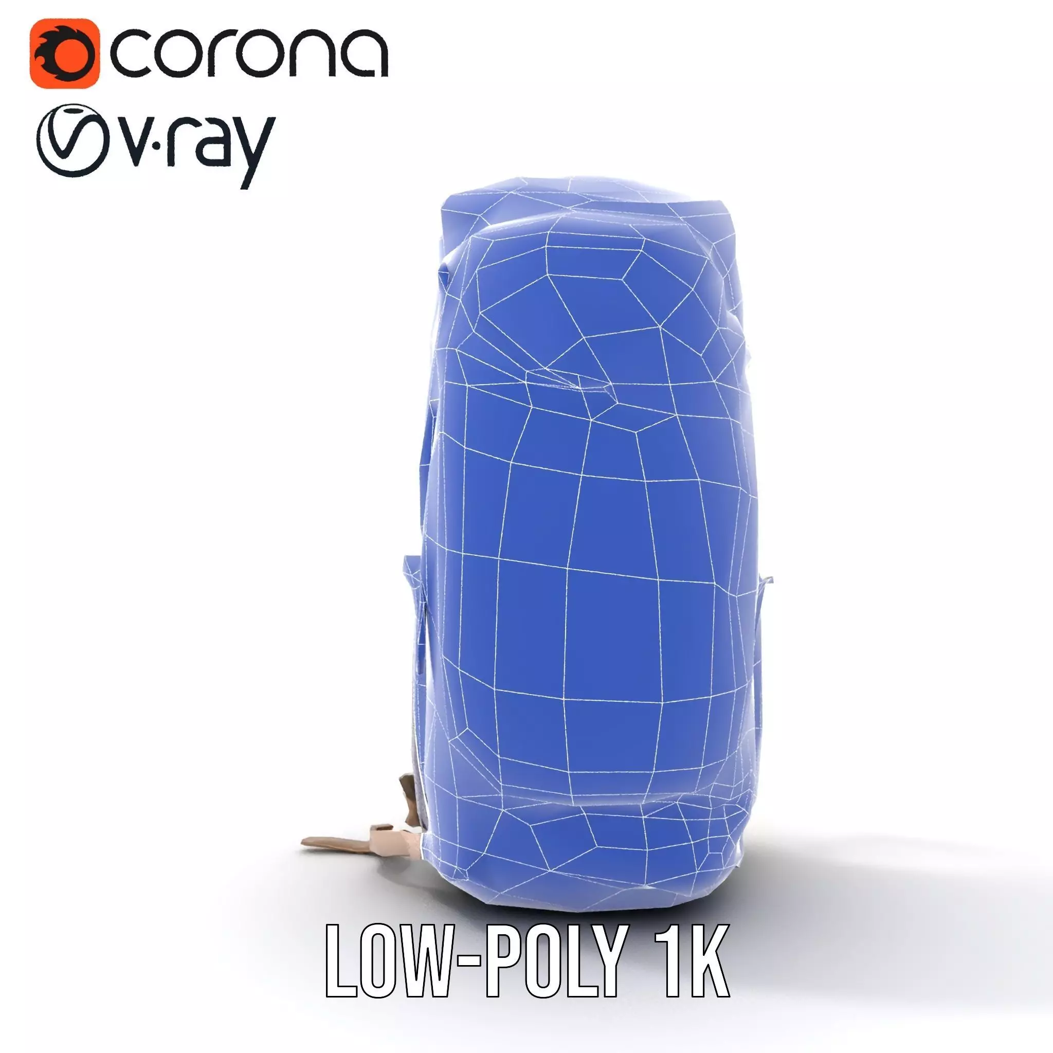 Adventure Green Backpack model pack Low-poly 3D model_32