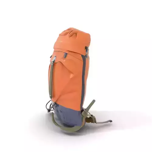 Orange Adventure Backpack model pack