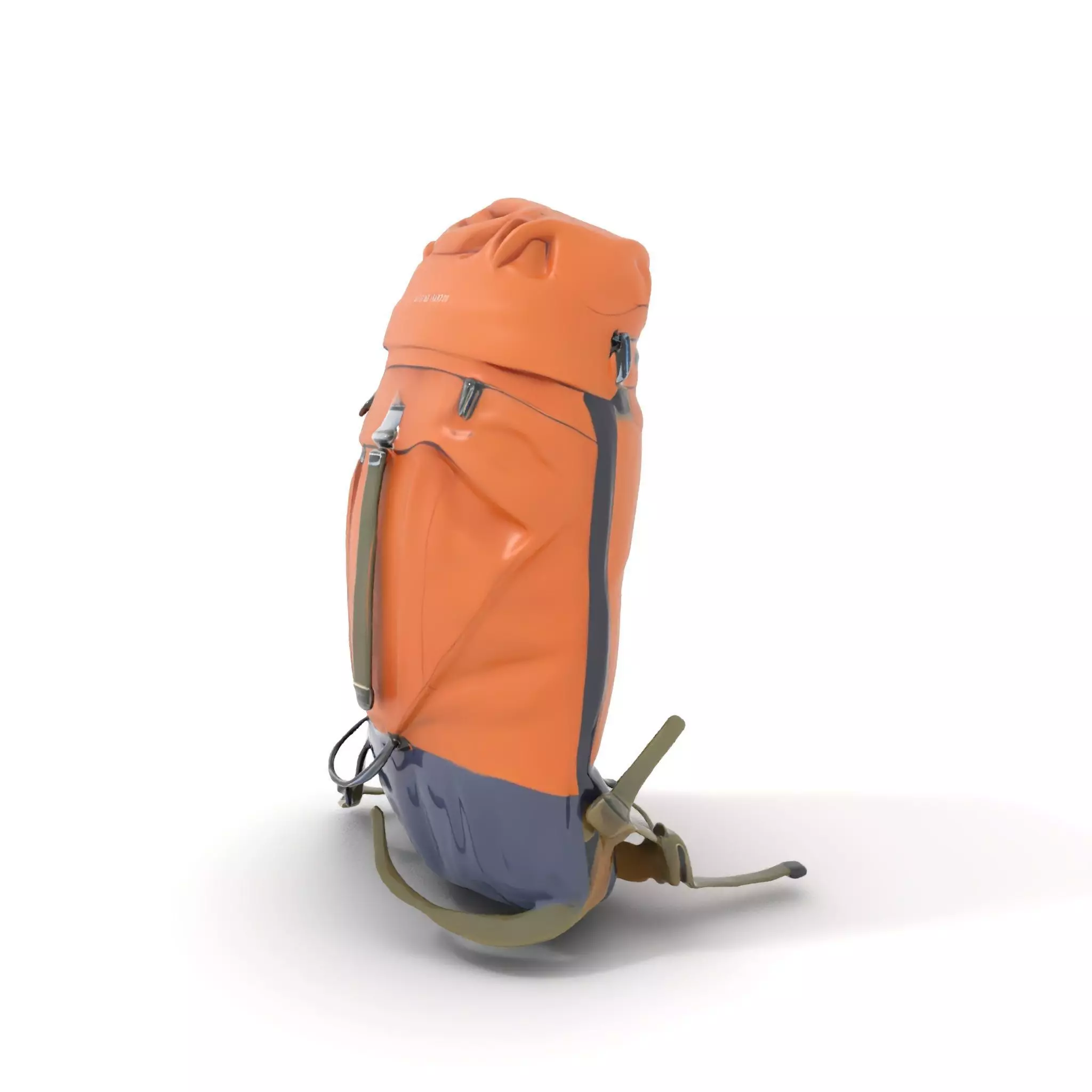 Orange Adventure Backpack model pack Low-poly 3D model_0