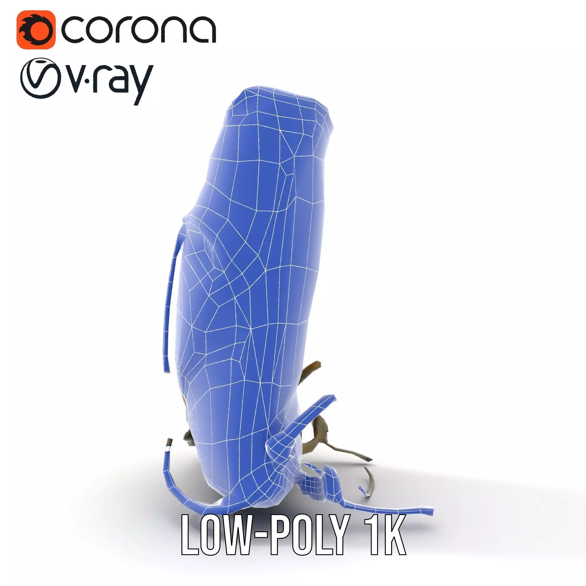 Orange Adventure Backpack model pack Low-poly 3D model_30