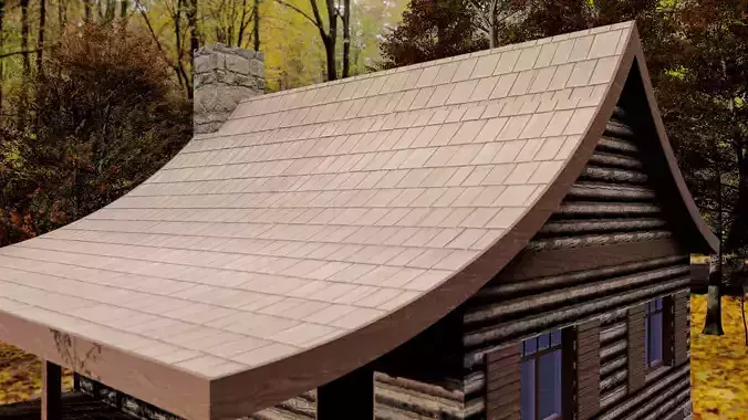 the little house in the woods Low-poly 3D model 6