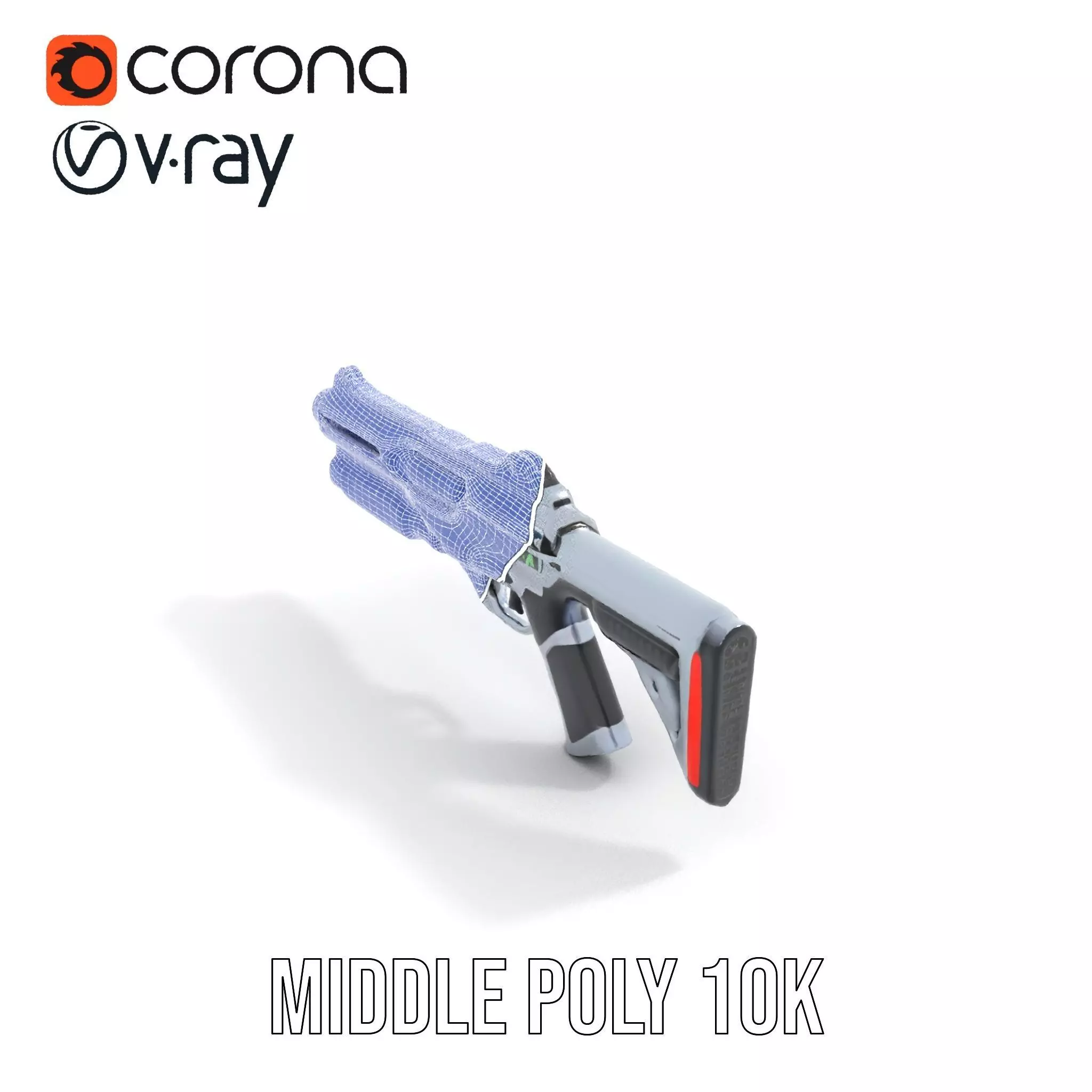 Futuristic Laser Rifle model pack Low-poly 3D model_28