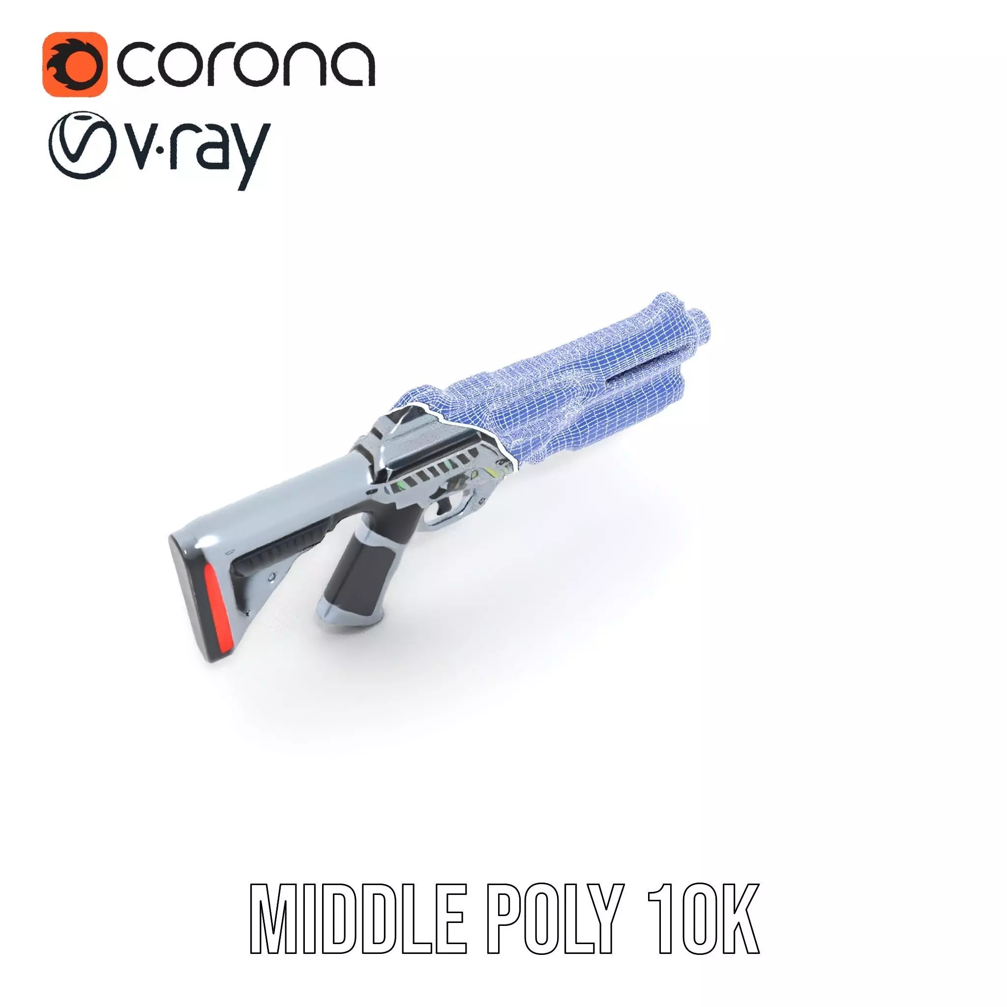 Futuristic Laser Rifle model pack Low-poly 3D model_31