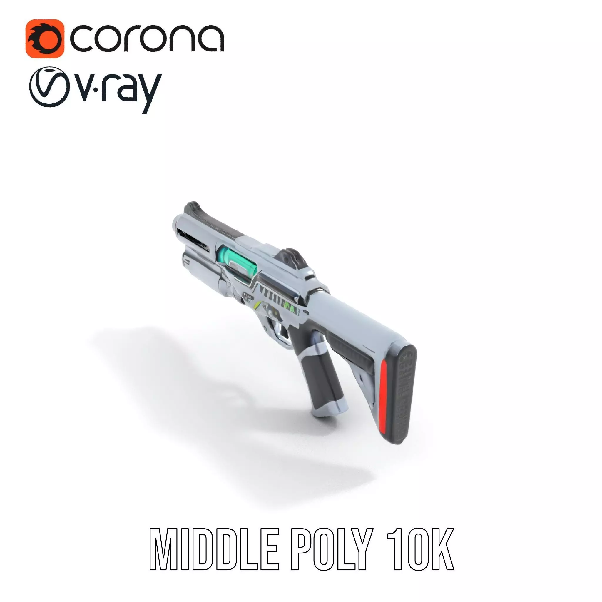 Futuristic Laser Rifle model pack Low-poly 3D model_14