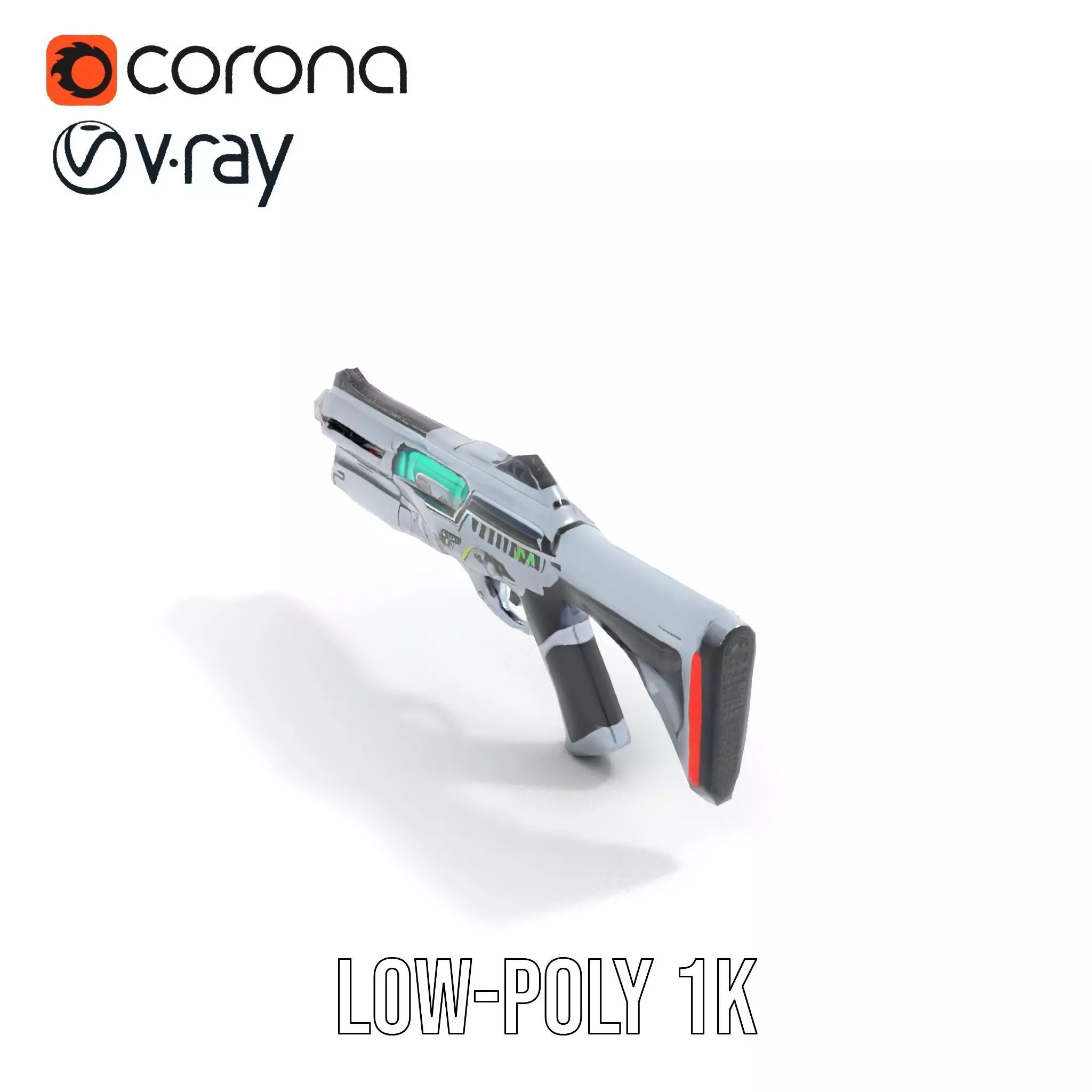 Futuristic Laser Rifle model pack Low-poly 3D model_17