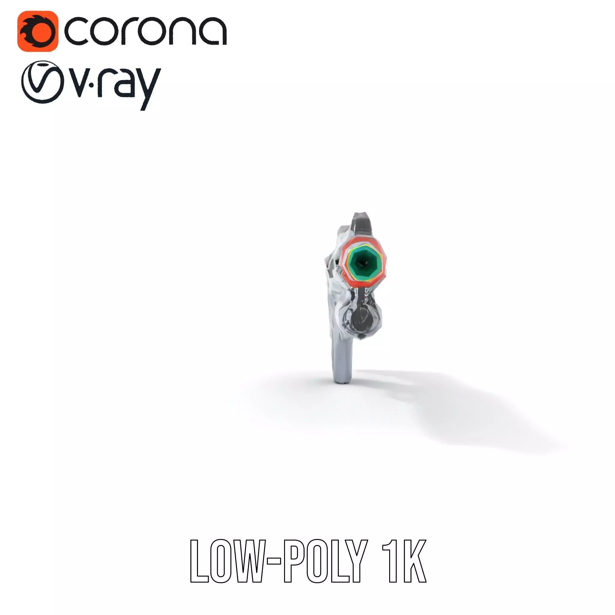 Futuristic Laser Rifle model pack Low-poly 3D model_12