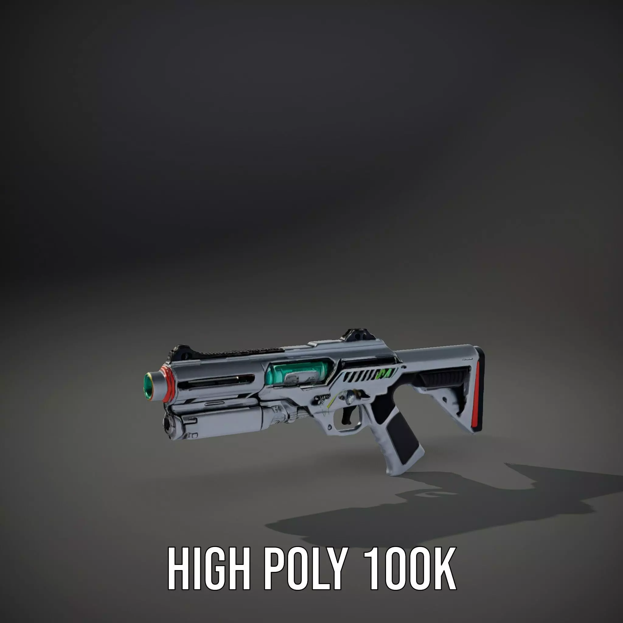 Futuristic Laser Rifle model pack Low-poly 3D model_13