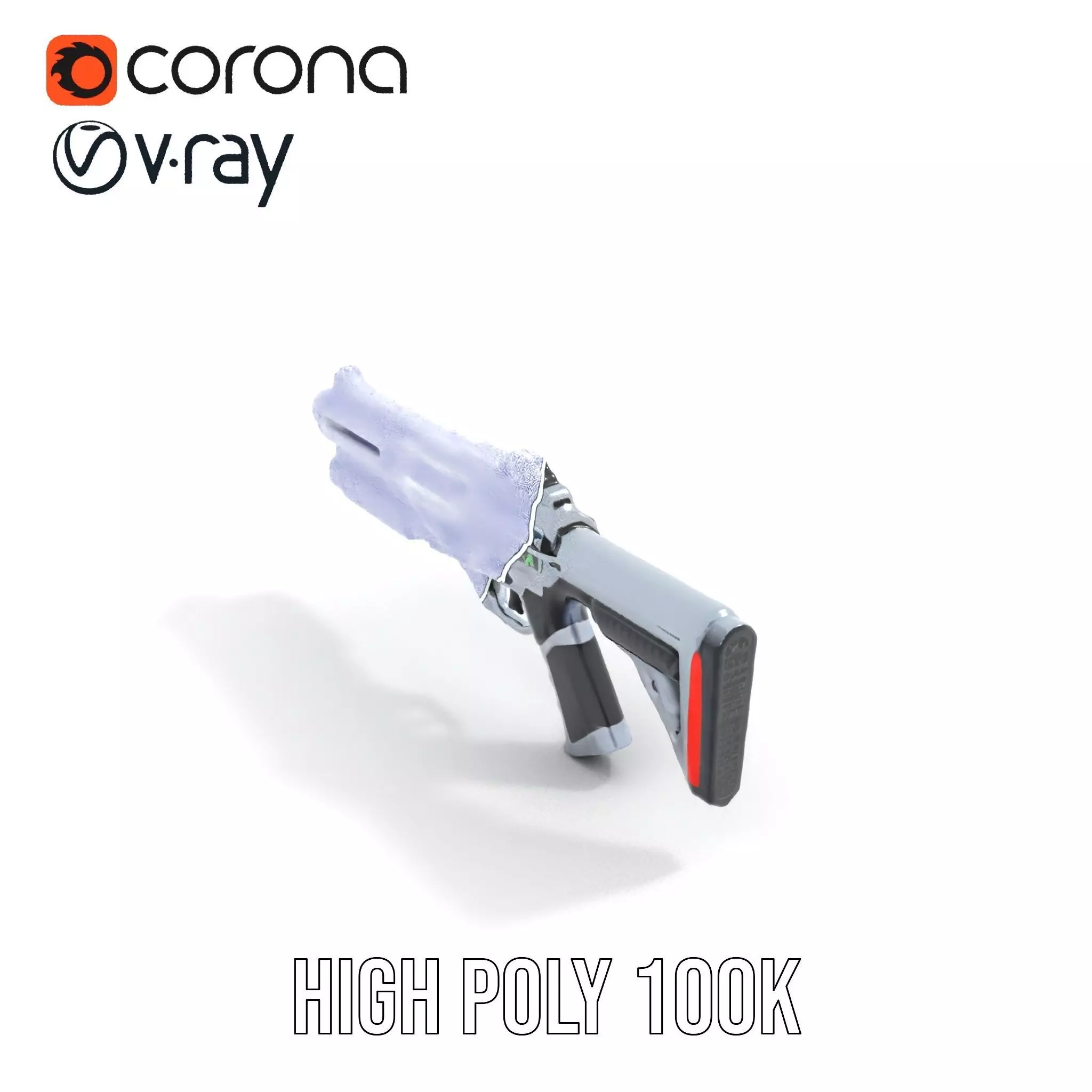 Futuristic Laser Rifle model pack Low-poly 3D model_24