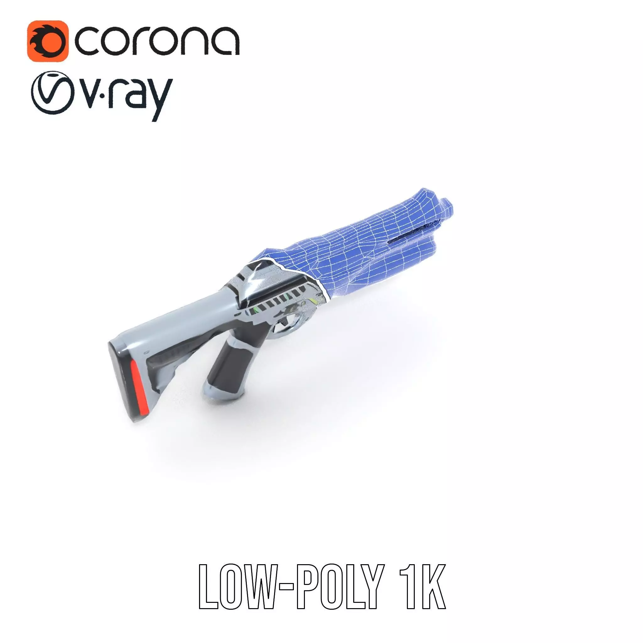 Futuristic Laser Rifle model pack Low-poly 3D model_29