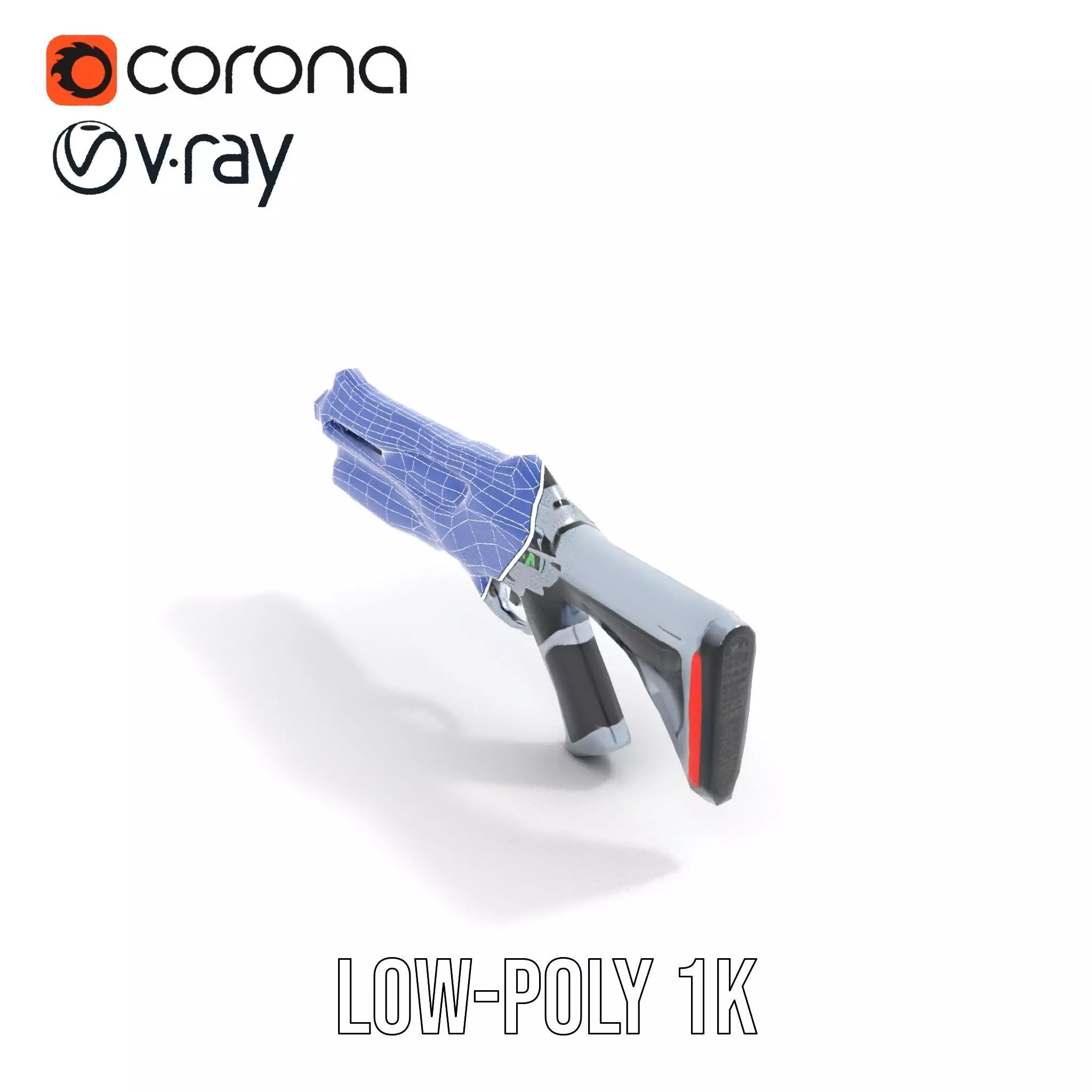 Futuristic Laser Rifle model pack Low-poly 3D model_26