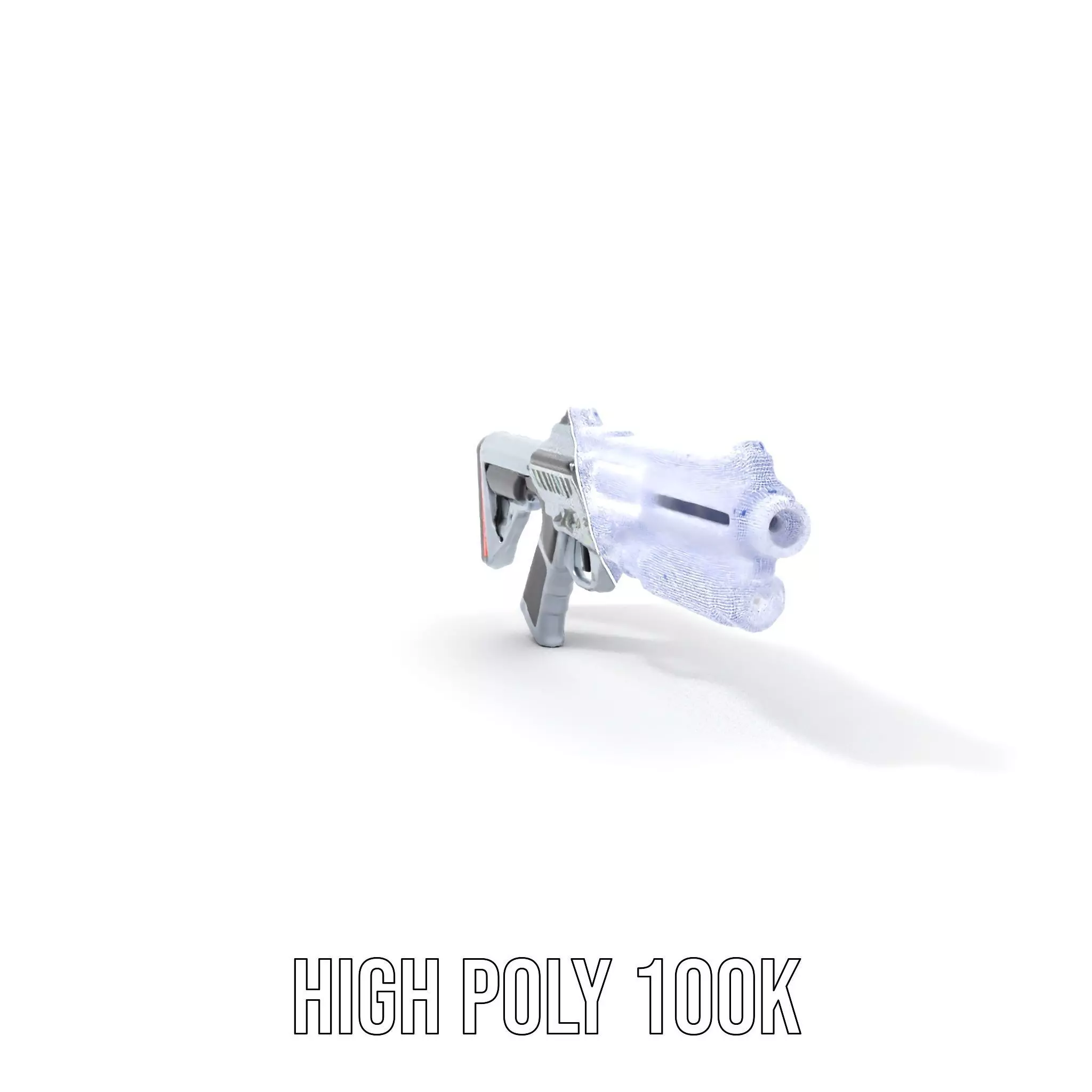 Futuristic Laser Rifle model pack Low-poly 3D model_5