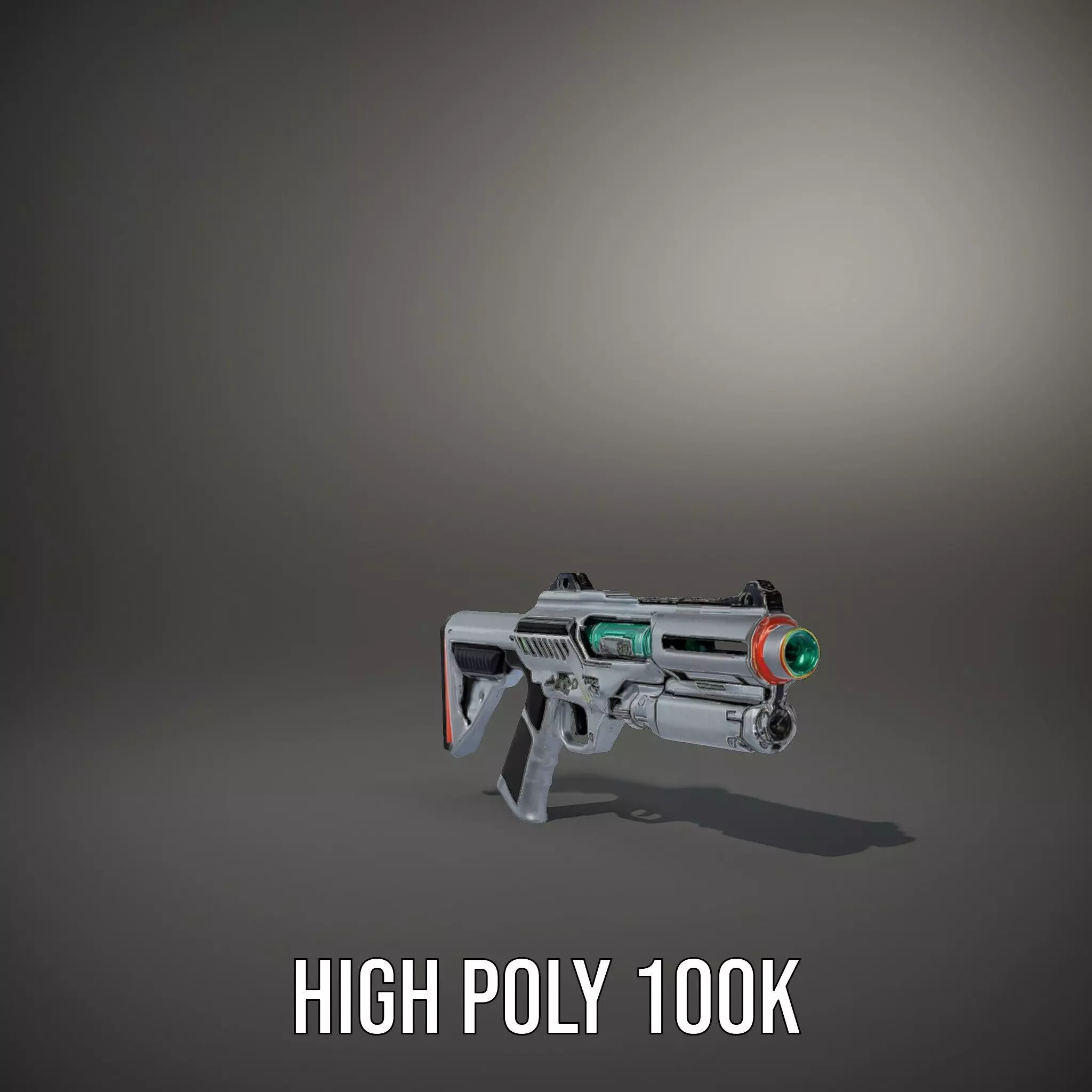 Futuristic Laser Rifle model pack Low-poly 3D model_10