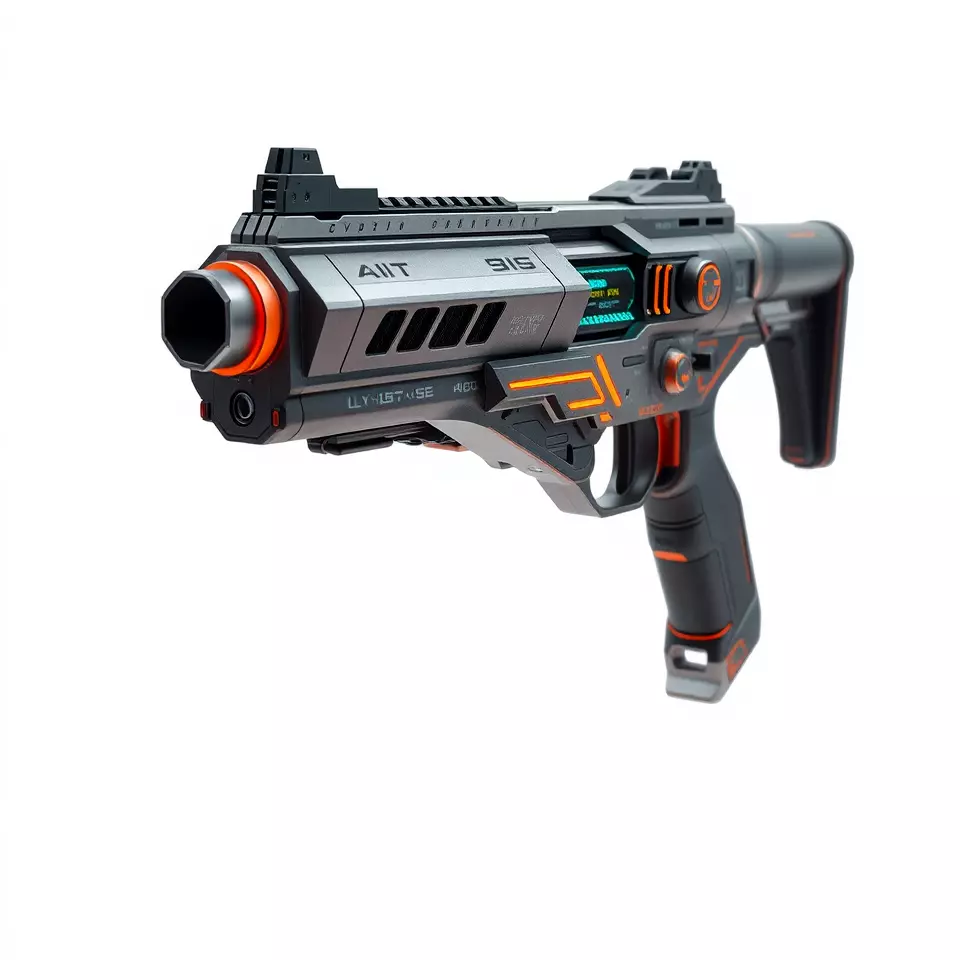 Futuristic Pulse Pistol model pack Low-poly 3D model_3