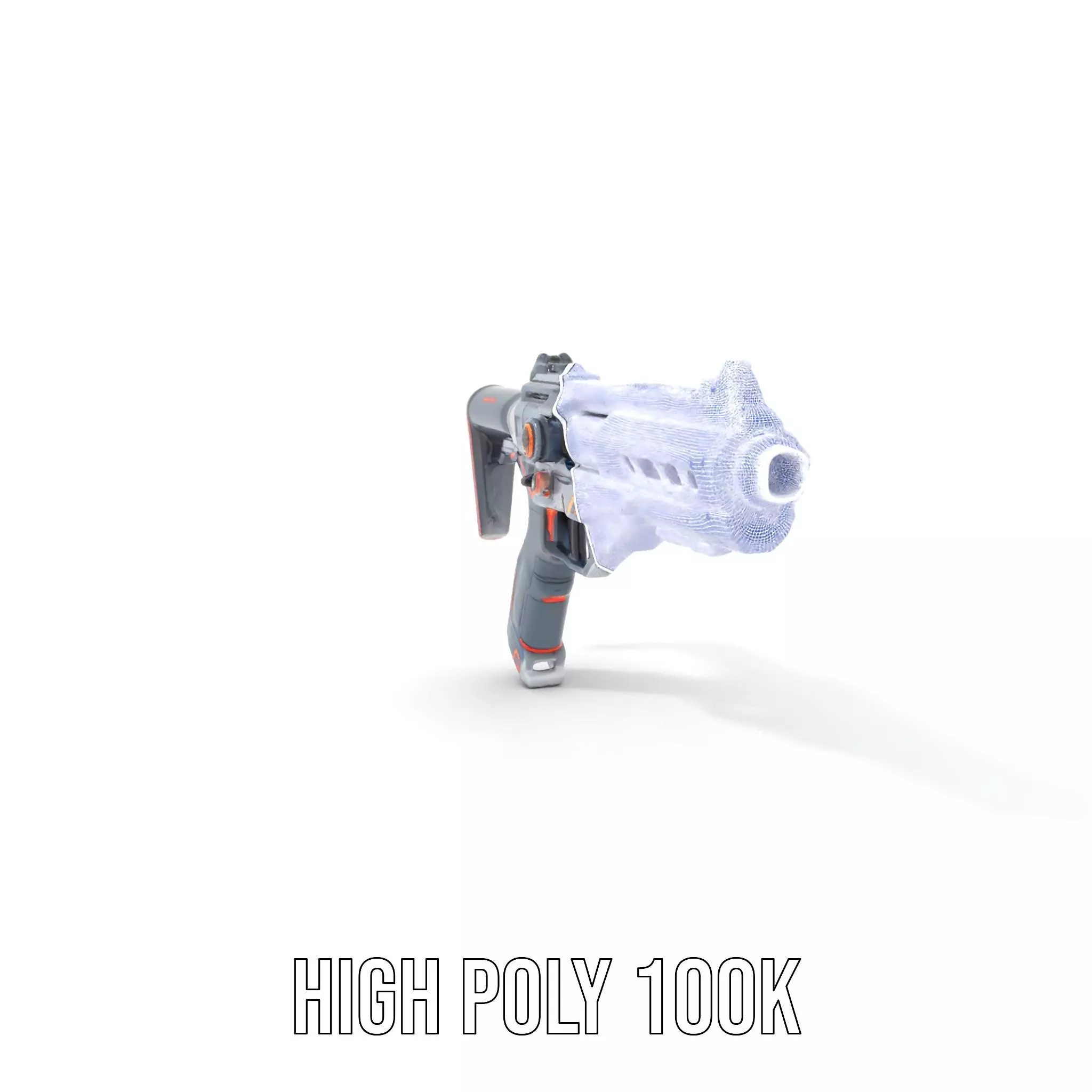 Futuristic Pulse Pistol model pack Low-poly 3D model_5
