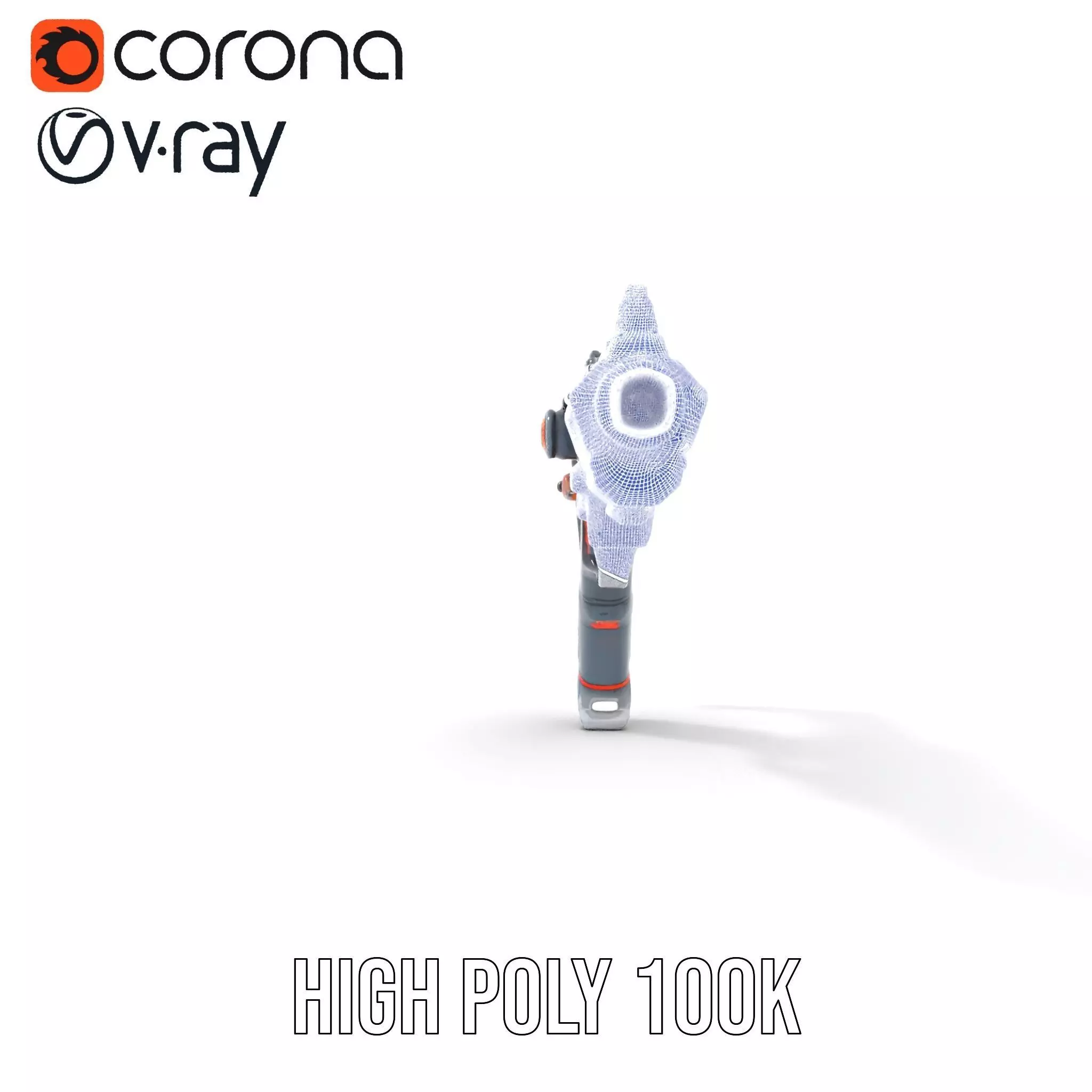 Futuristic Pulse Pistol model pack Low-poly 3D model_34