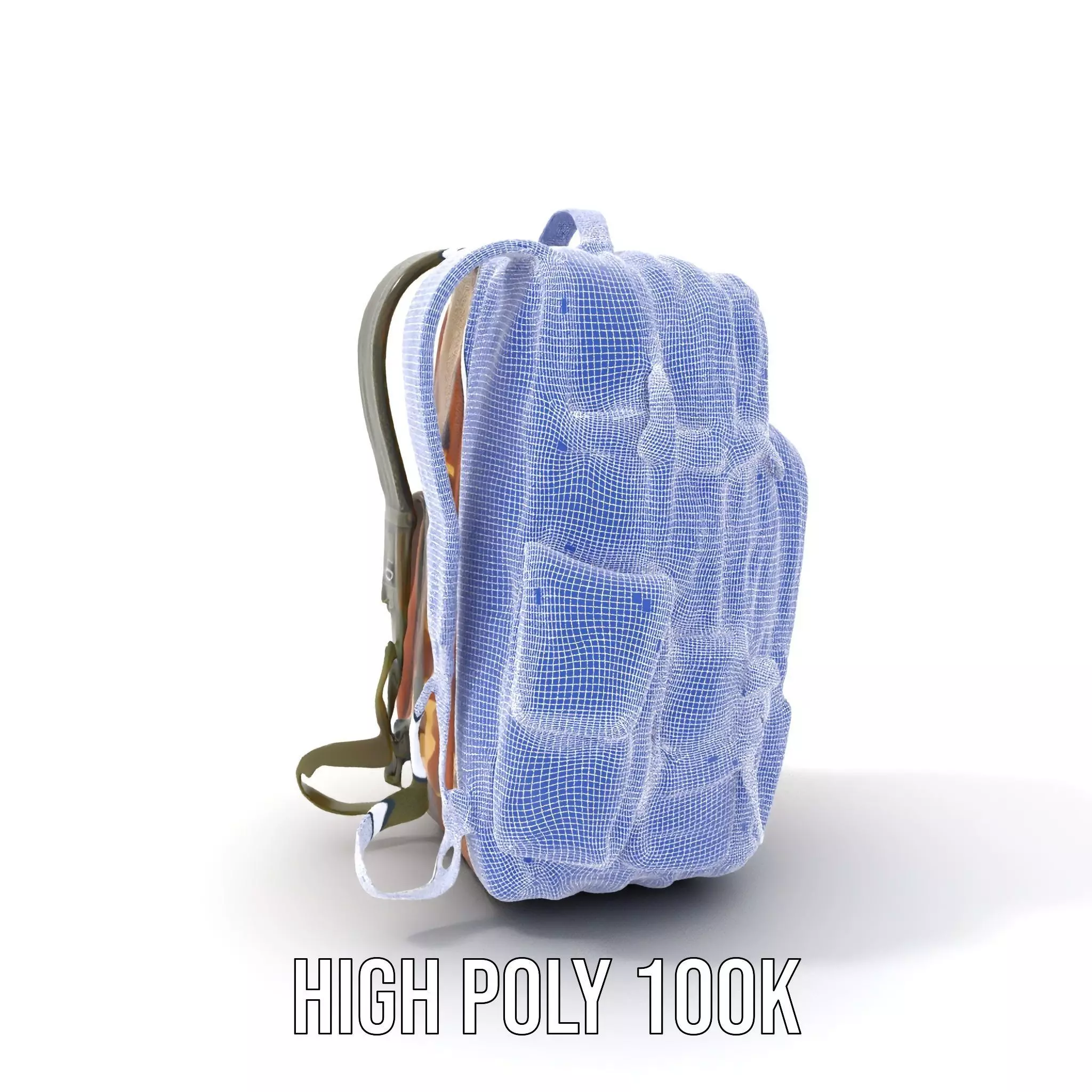 Camouflage Tactical Backpack model pack Low-poly 3D model_5