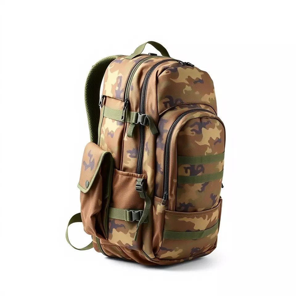 Camouflage Tactical Backpack model pack Low-poly 3D model_3