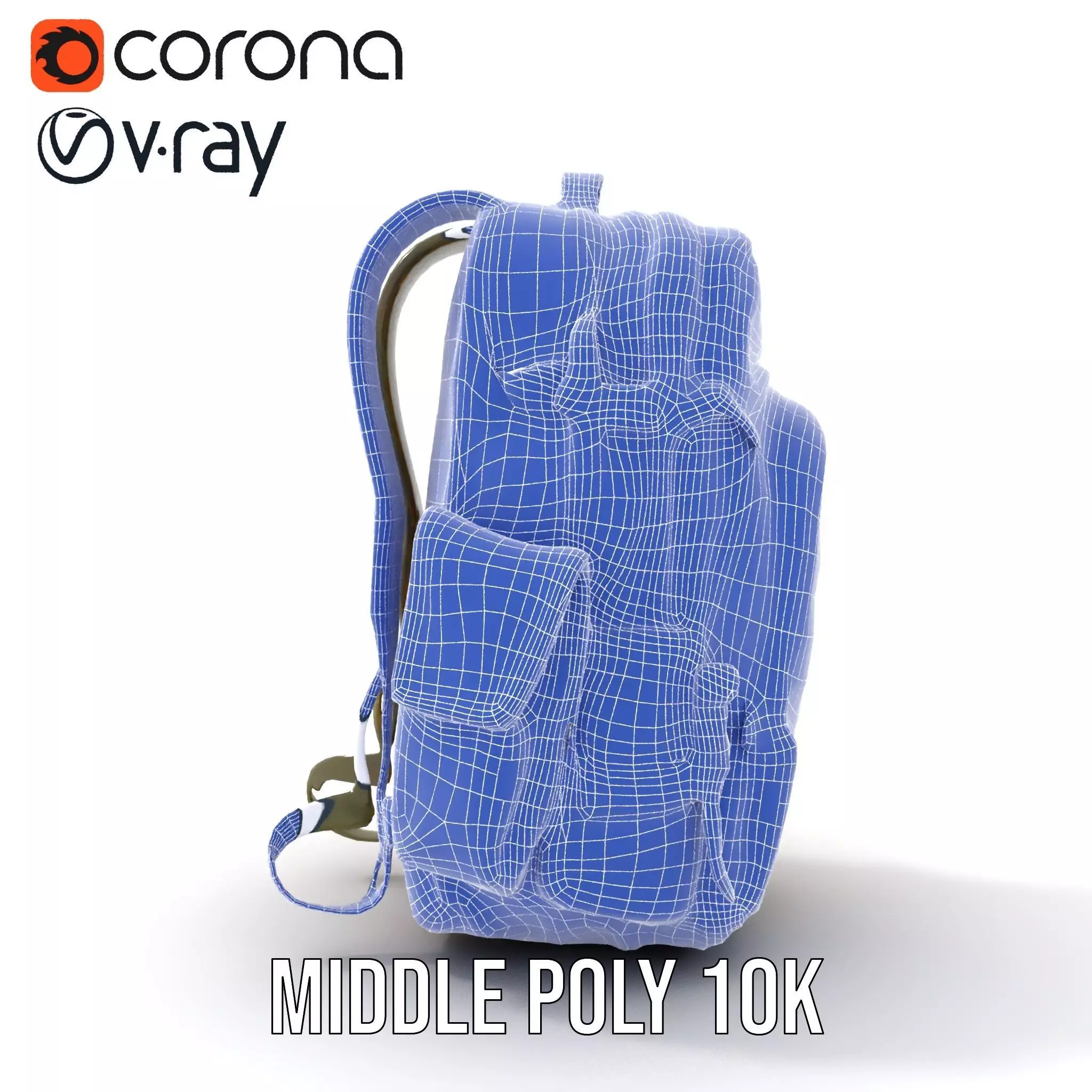 Camouflage Tactical Backpack model pack Low-poly 3D model_30