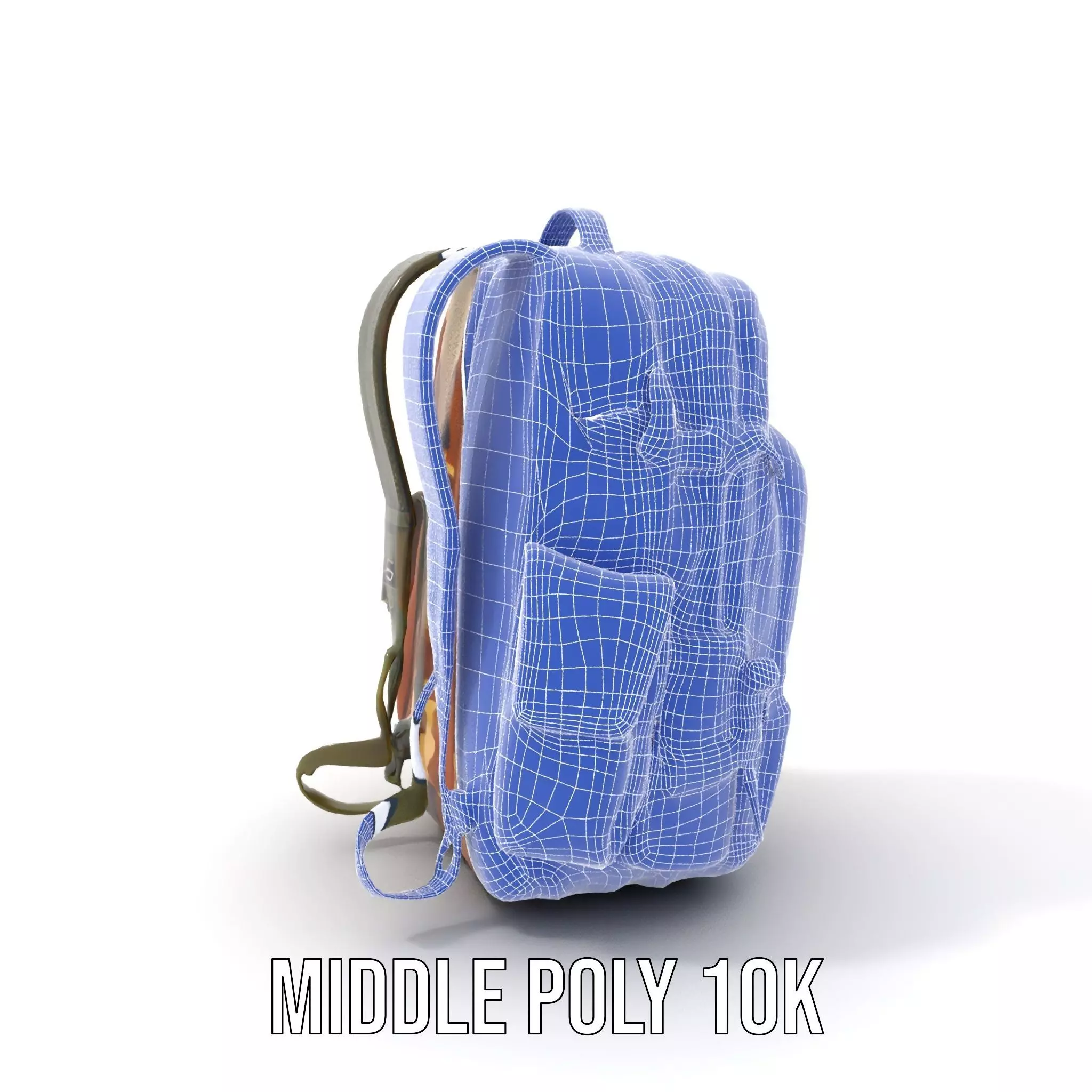 Camouflage Tactical Backpack model pack Low-poly 3D model_19